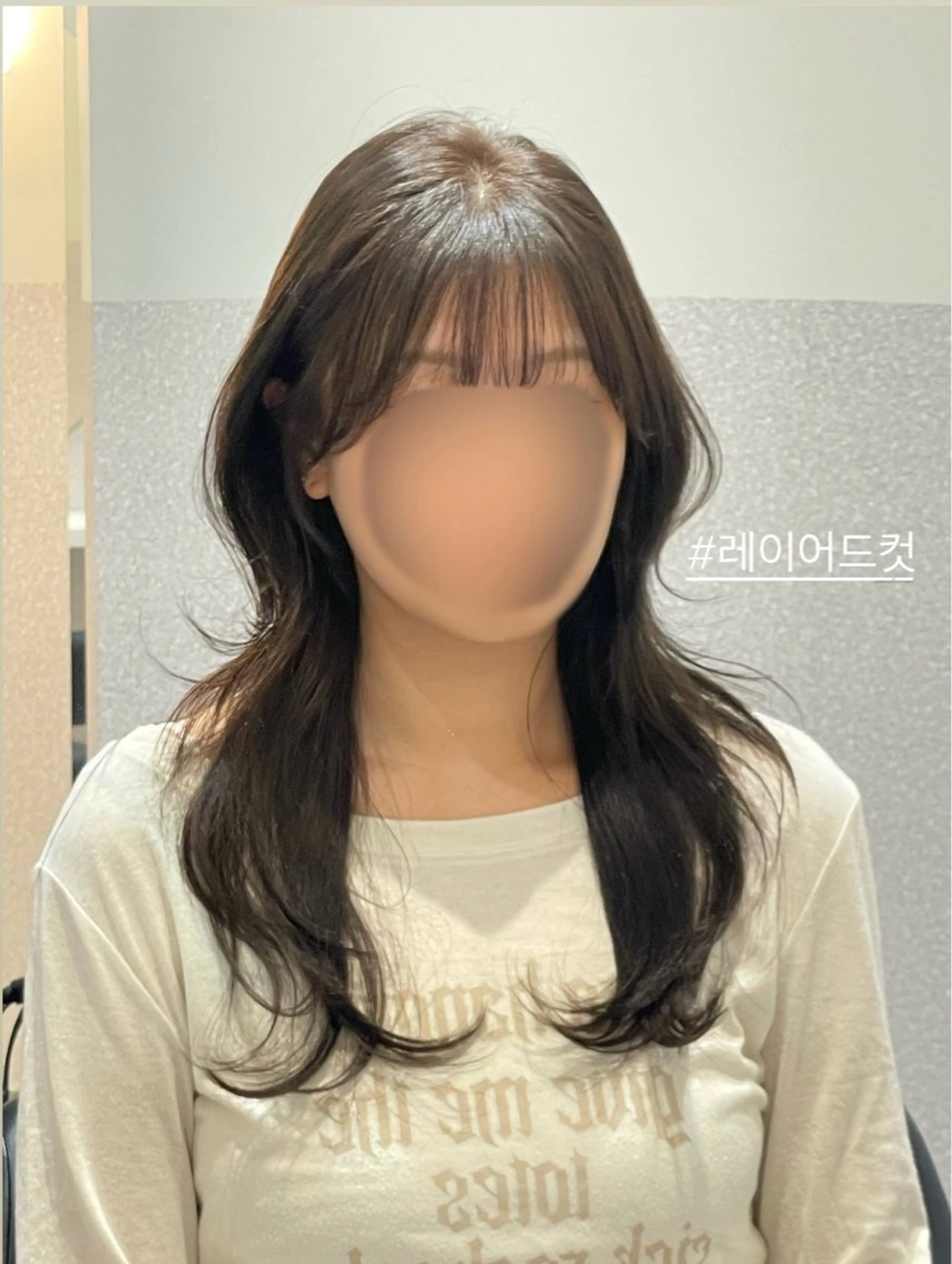 ロング ロングレイヤー 韓国風ヘア レイヤーカット ロング カット ヘアカラー トリートメント ❤︎︎韓国ヘア❤︎︎ 𝑺𝒉𝒊𝒉𝒐のヘアスタイル