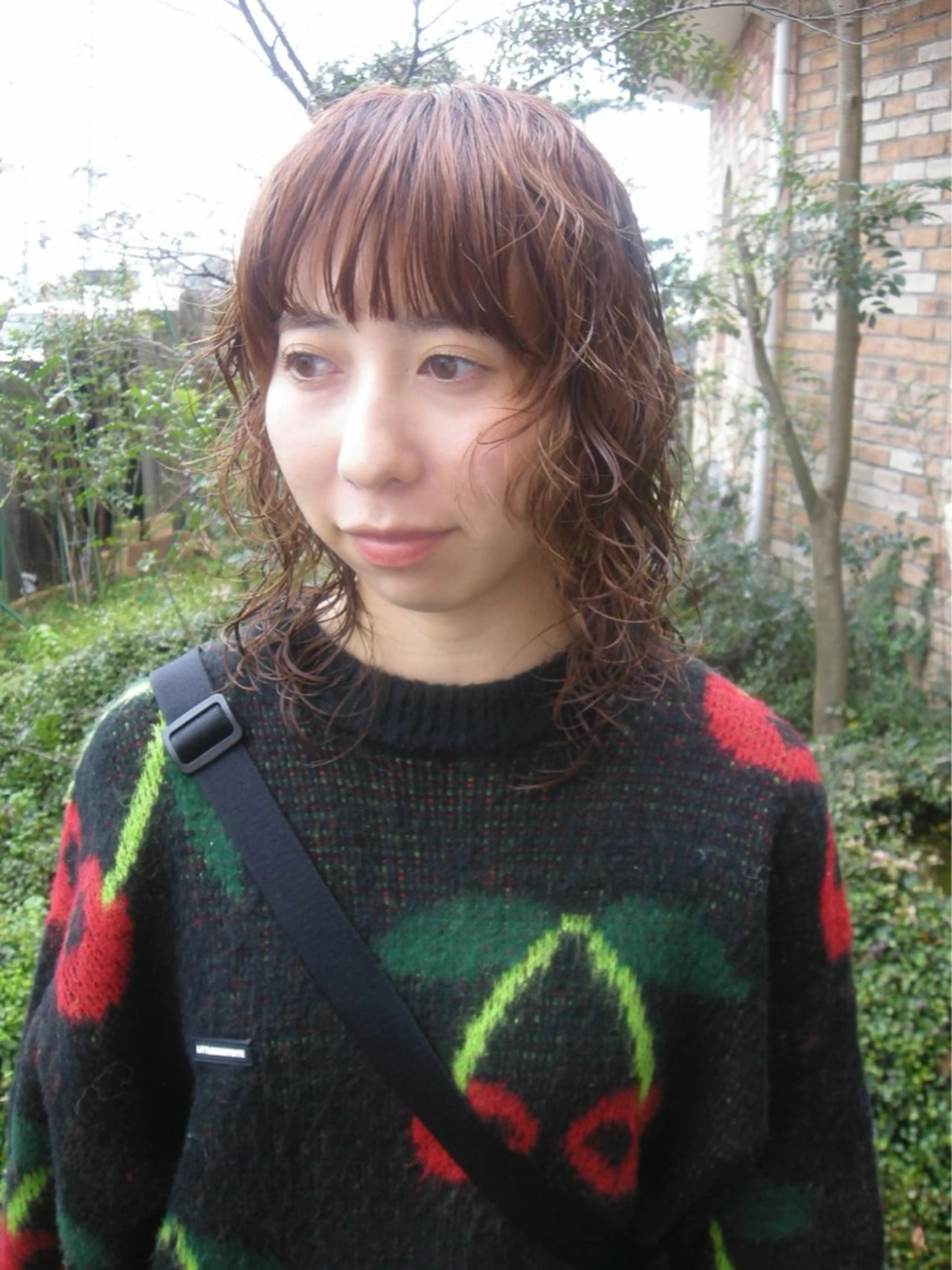 ミディアム パーマ ミディアムパーマ 顔周りカット Hair vita所属・Hair vita Namiのヘアスタイル