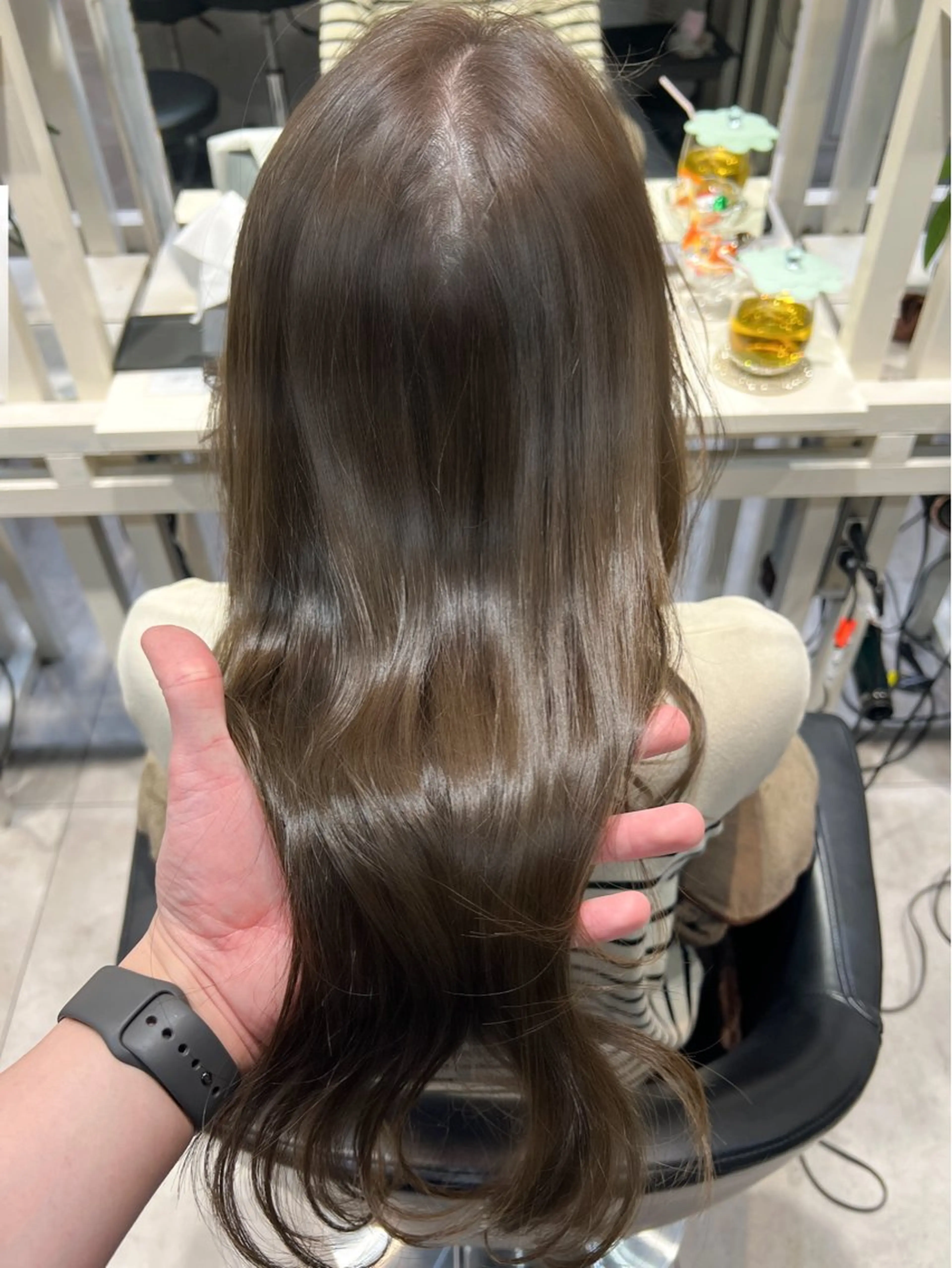 ロング カラー カット ヘアカラー トリートメント 恵比寿韓国レイヤー× 艶透明感カラー大場のヘアスタイル