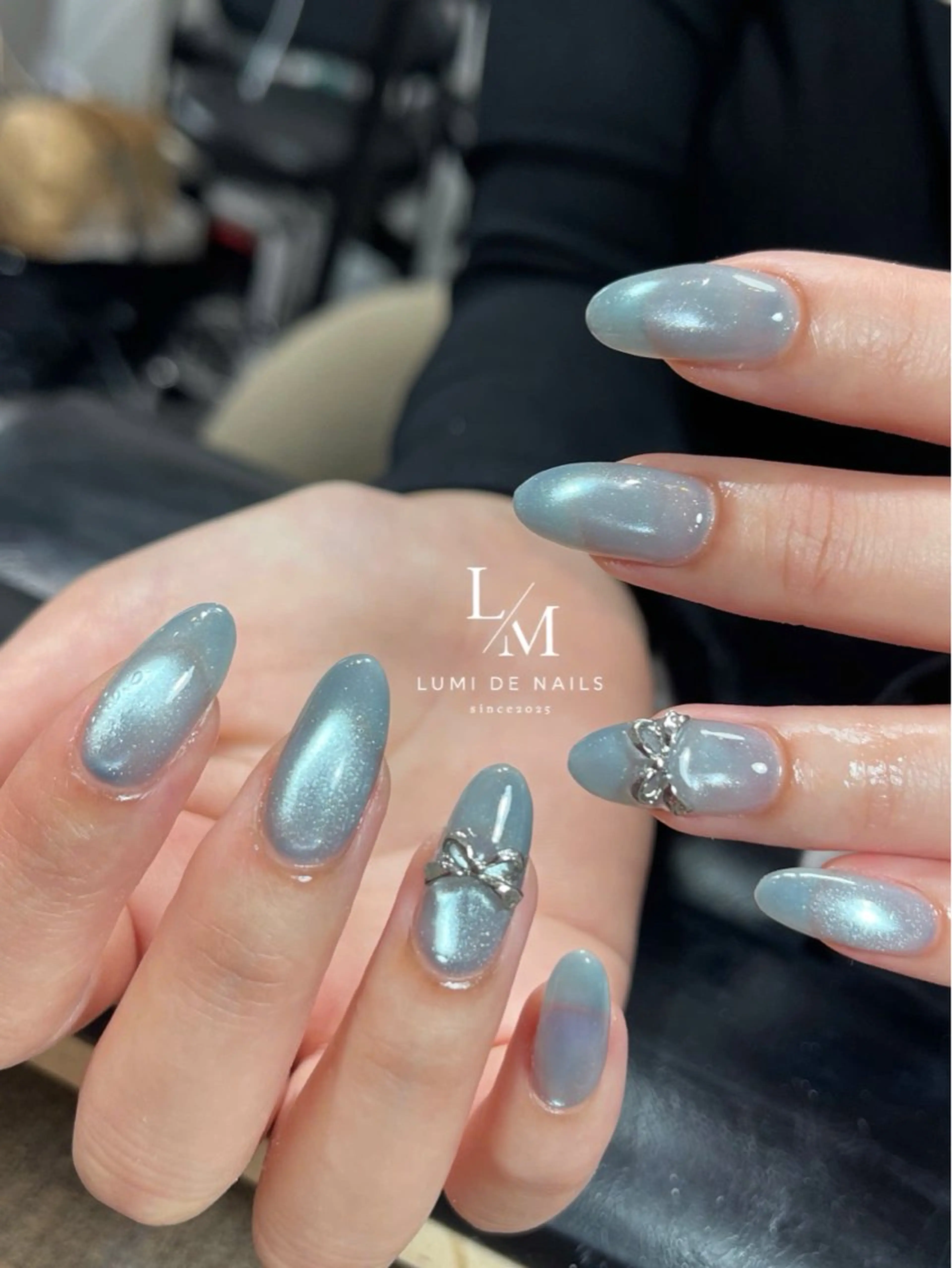 ネイル グラデーション ラメ(グリッター) マグネットネイル ミラーネイル ニュアンスネイル ハンドネイル Lumi de nailsのネイルデザイン
