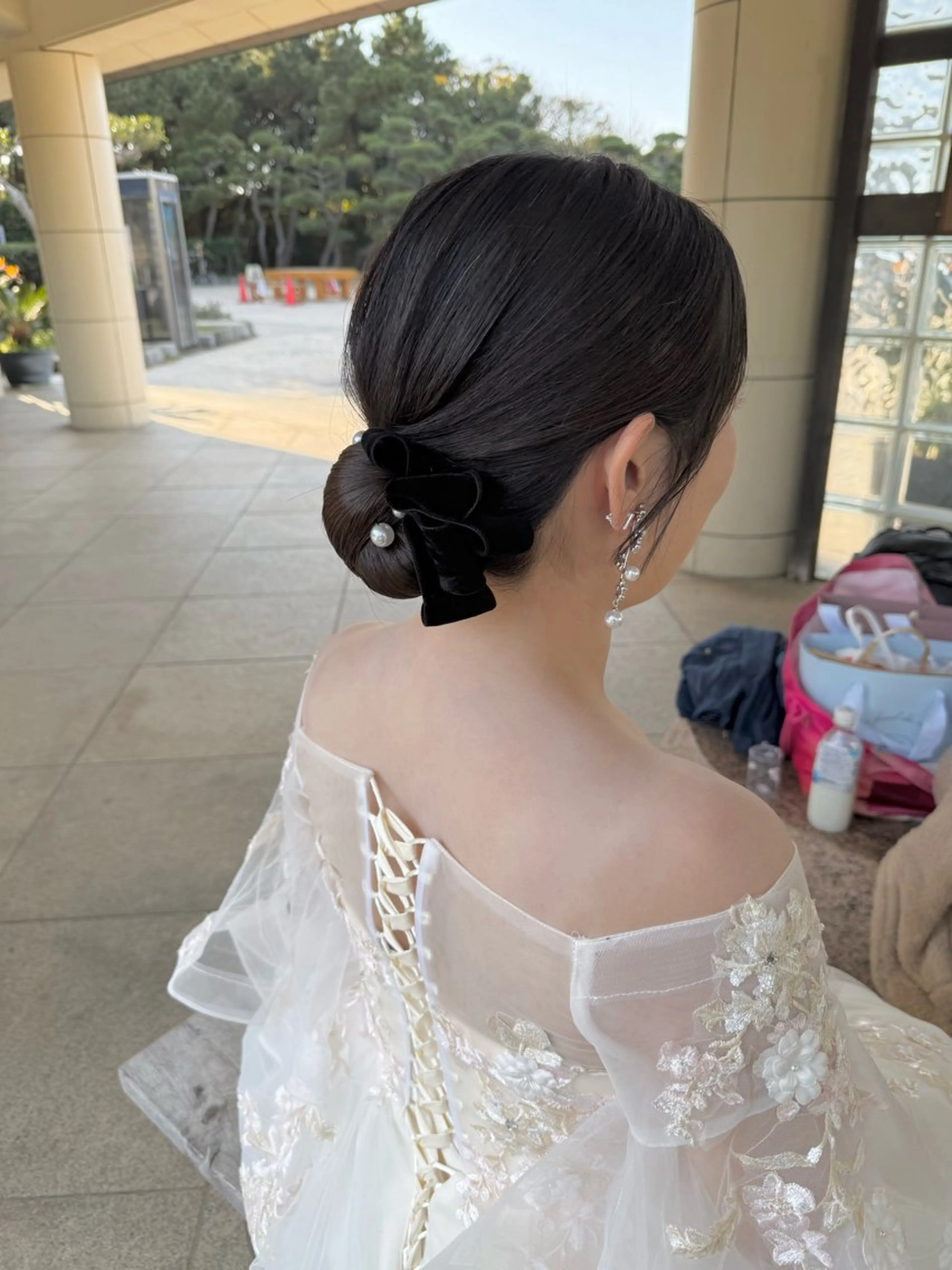 セミロング ヘアアレンジ ヘアセット 立川 奈那子のヘアスタイル