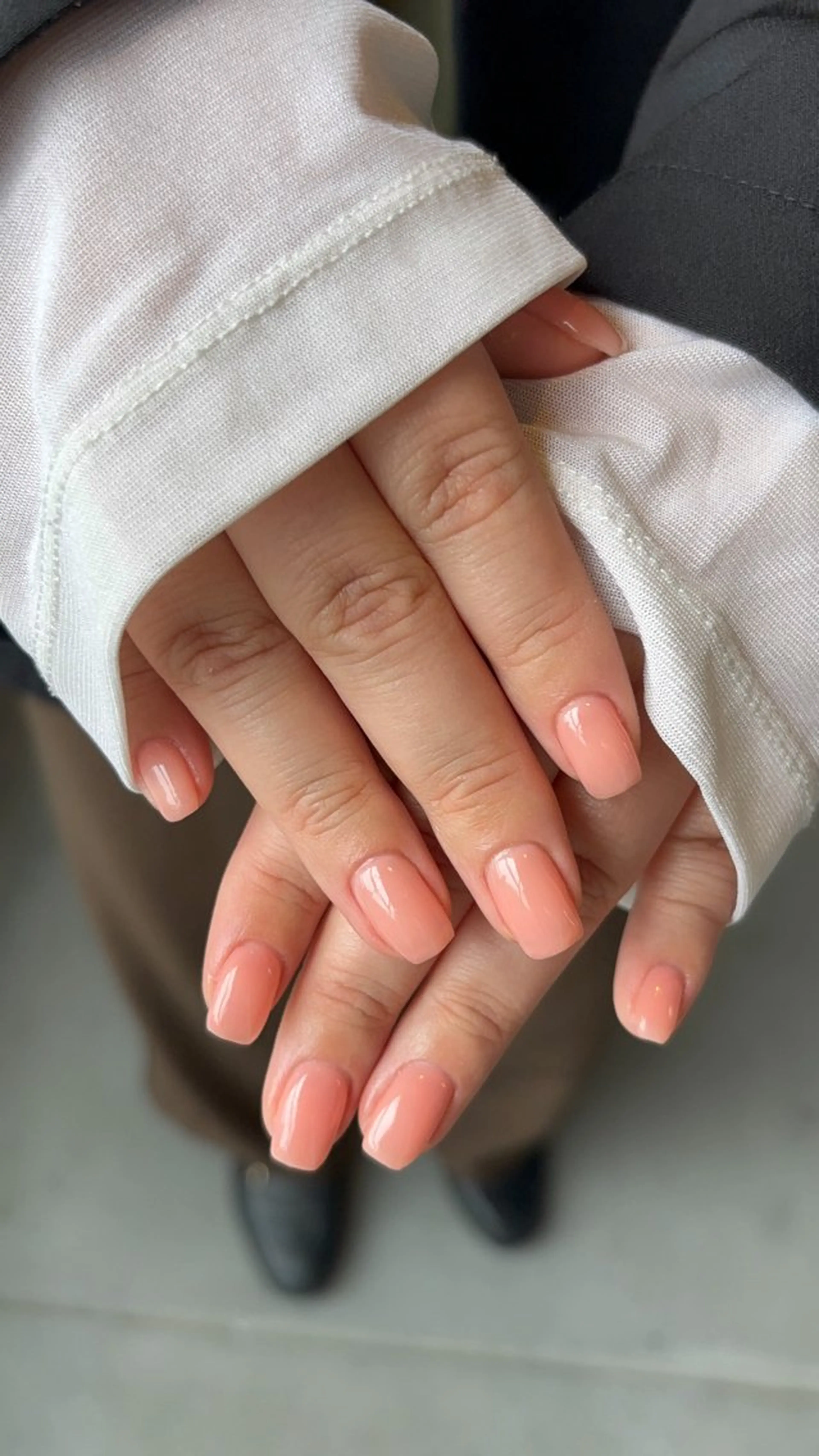 ネイル ジェルネイル オフィスネイル ワンカラーネイル 春ネイル nonno. ayumiのネイルデザイン