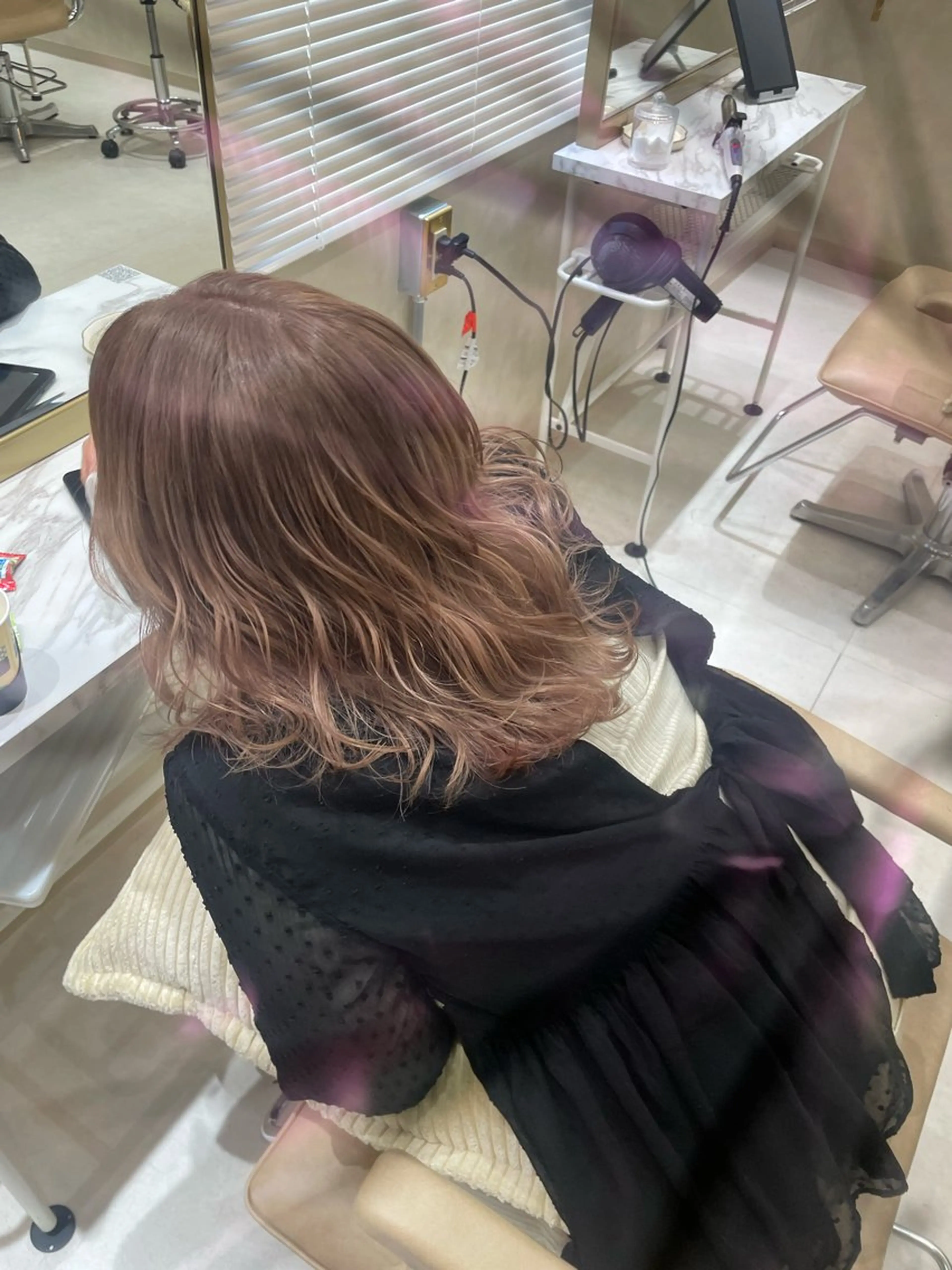 ミディアム ヘアカラー トリートメント れな/Zina博多 トレンド/顔周りのヘアスタイル