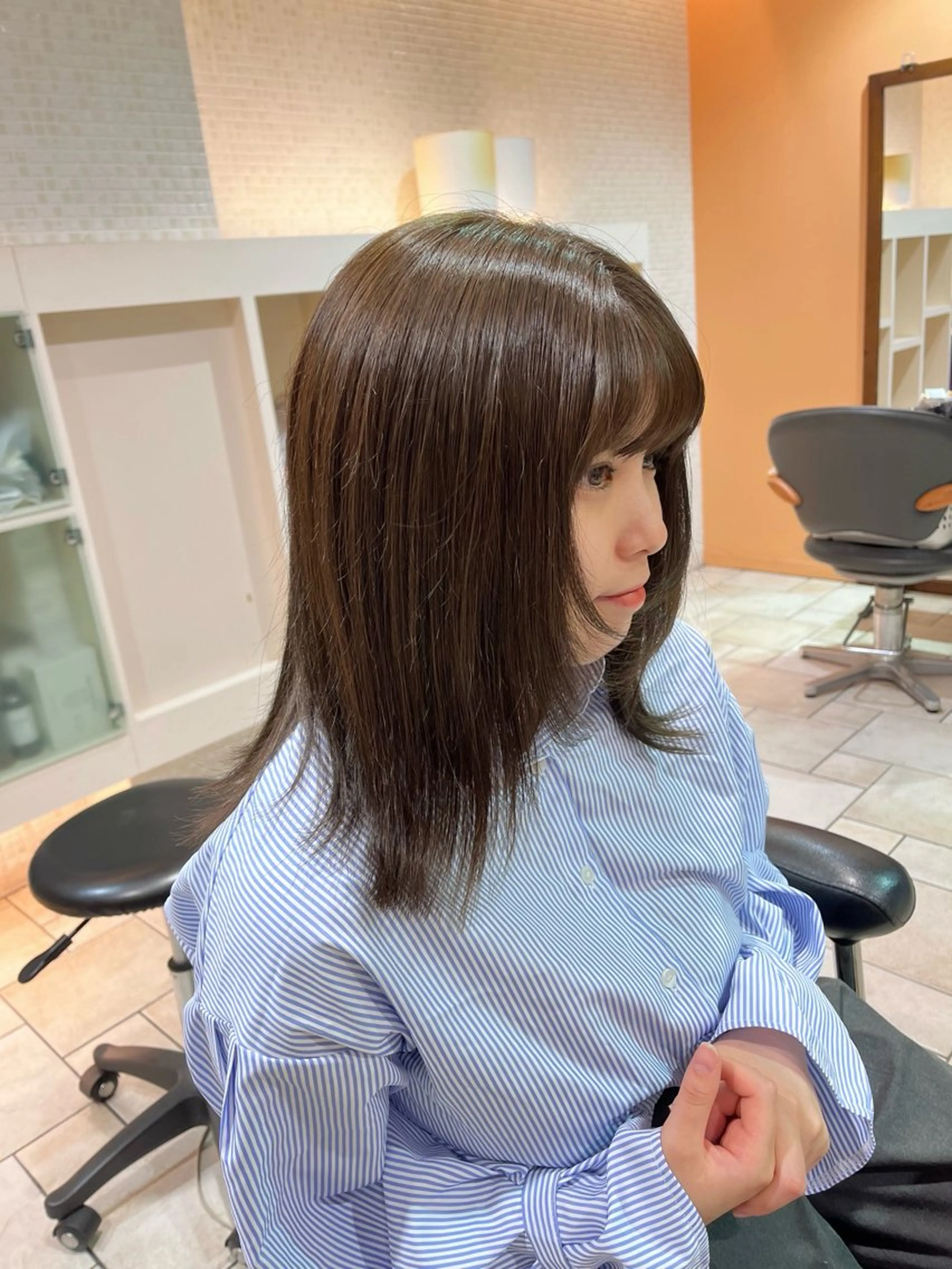 セミロング レイヤー/暖色/ 髪質改善/永礼芳果のヘアスタイル