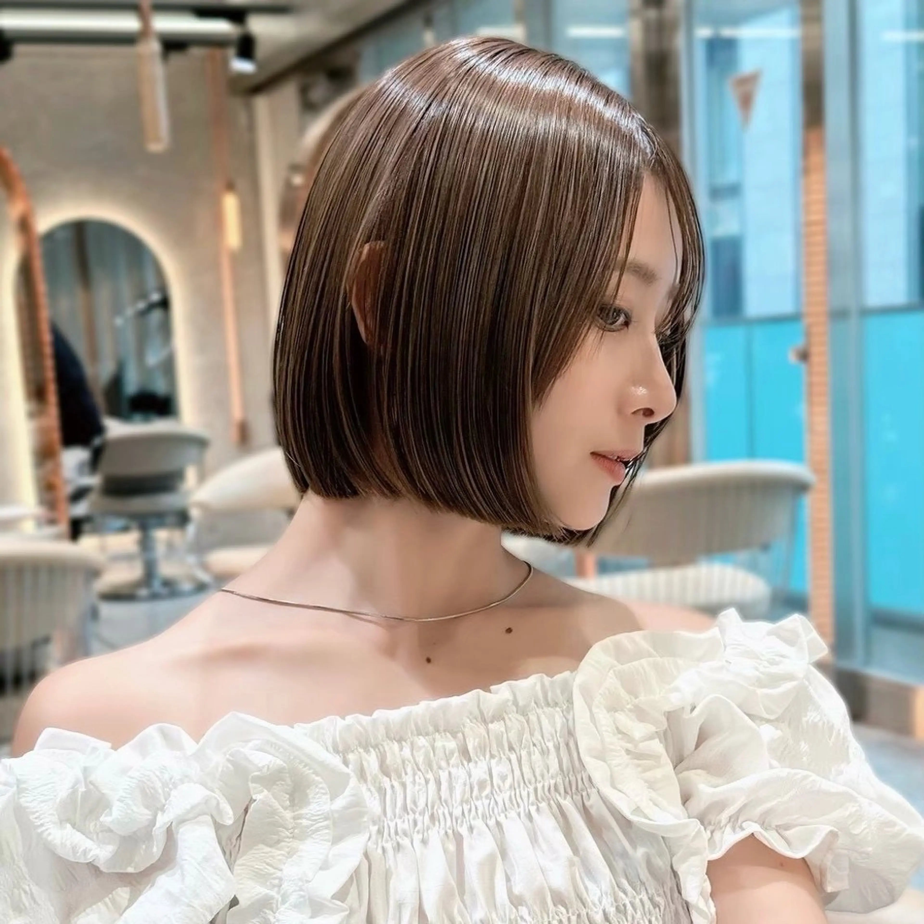 ショート カラー ヘアカラー カラーモデル募集🎀 縮毛矯正✨Runaのヘアスタイル