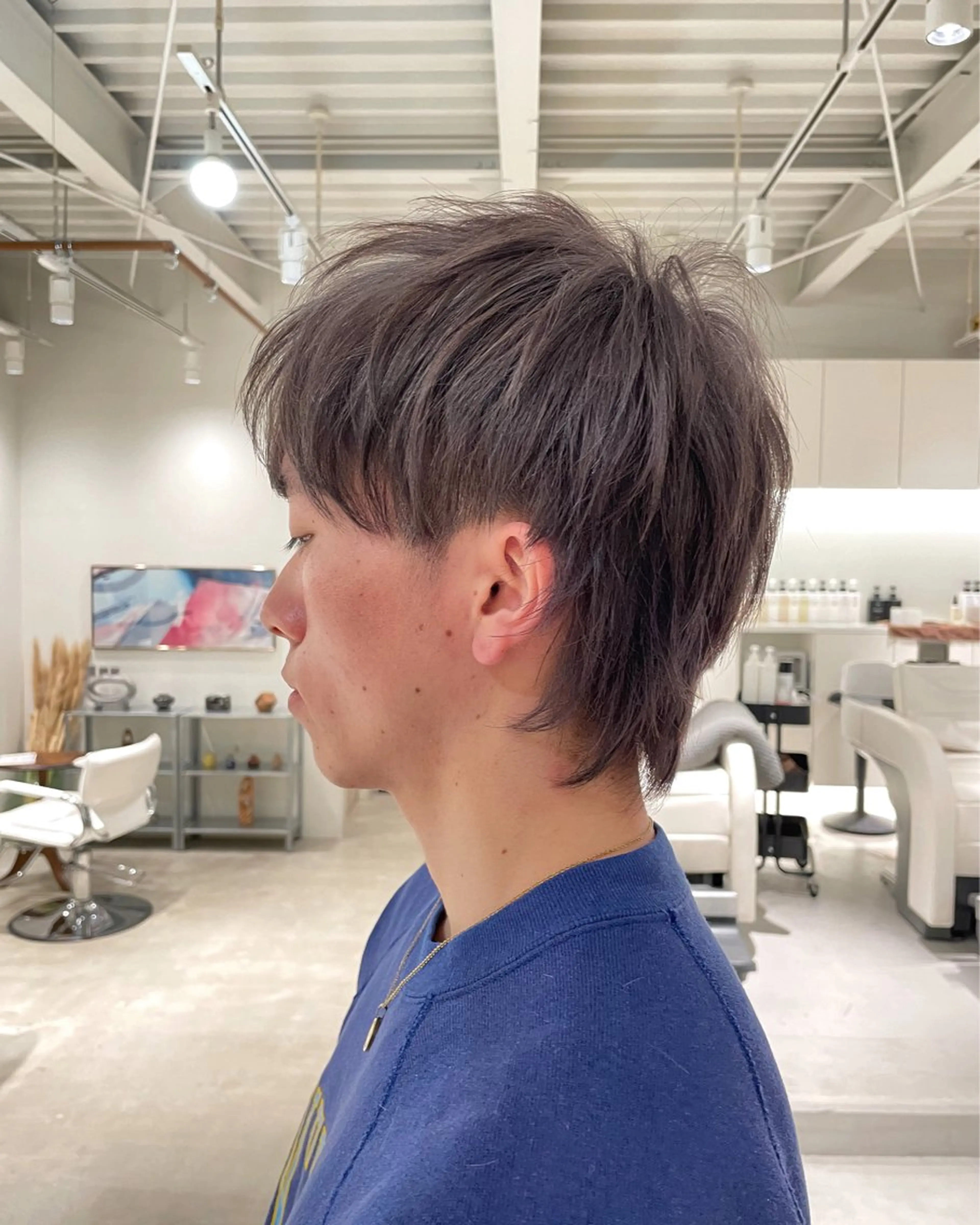 ショート カラー ラベンダーカラー シルバー 安西 香利奈のヘアスタイル