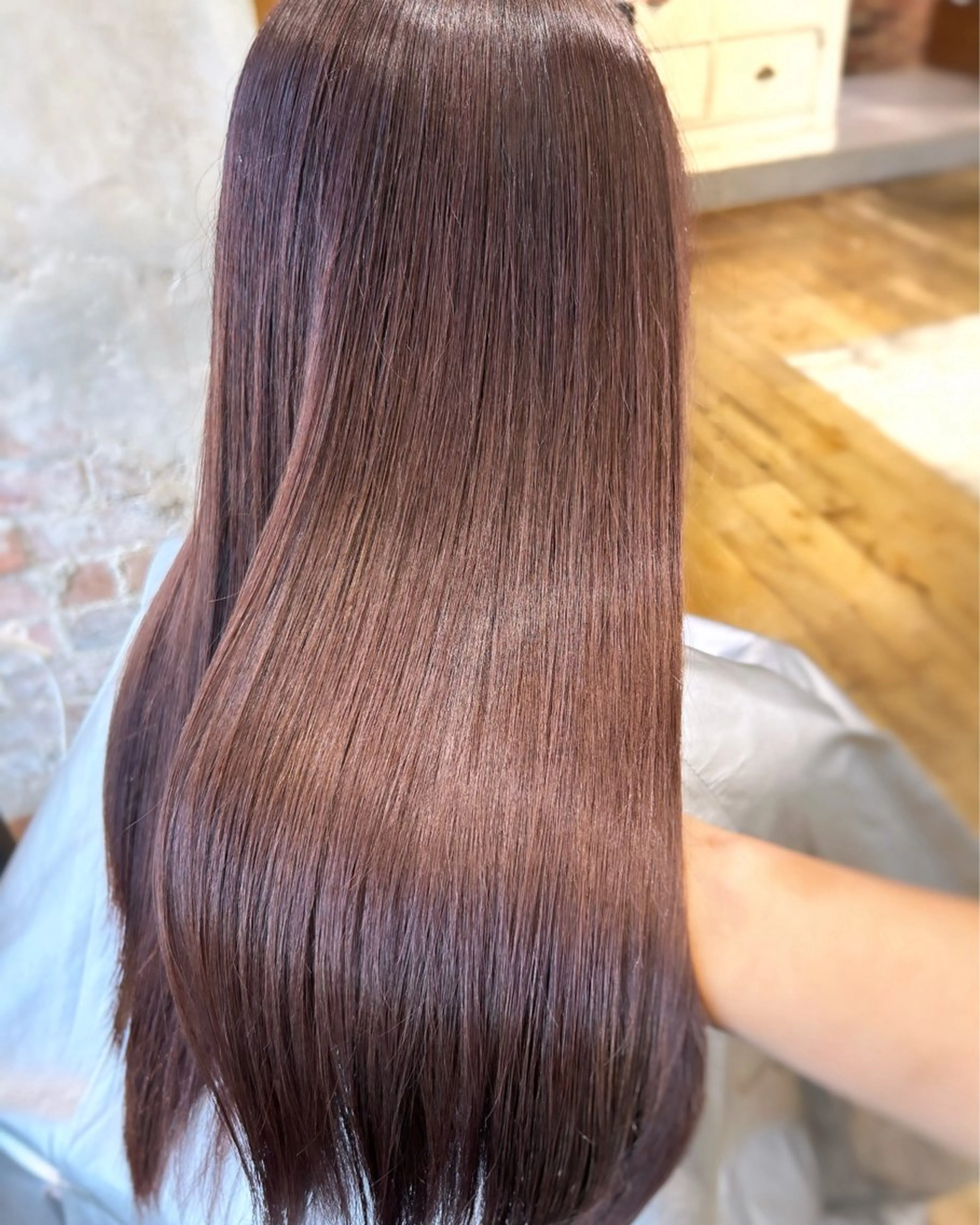 ロング カット ヘアカラー 縮毛矯正 トリートメント 新宿✨顔周りカット 韓国ヘア/坂本亜裟海のヘアスタイル