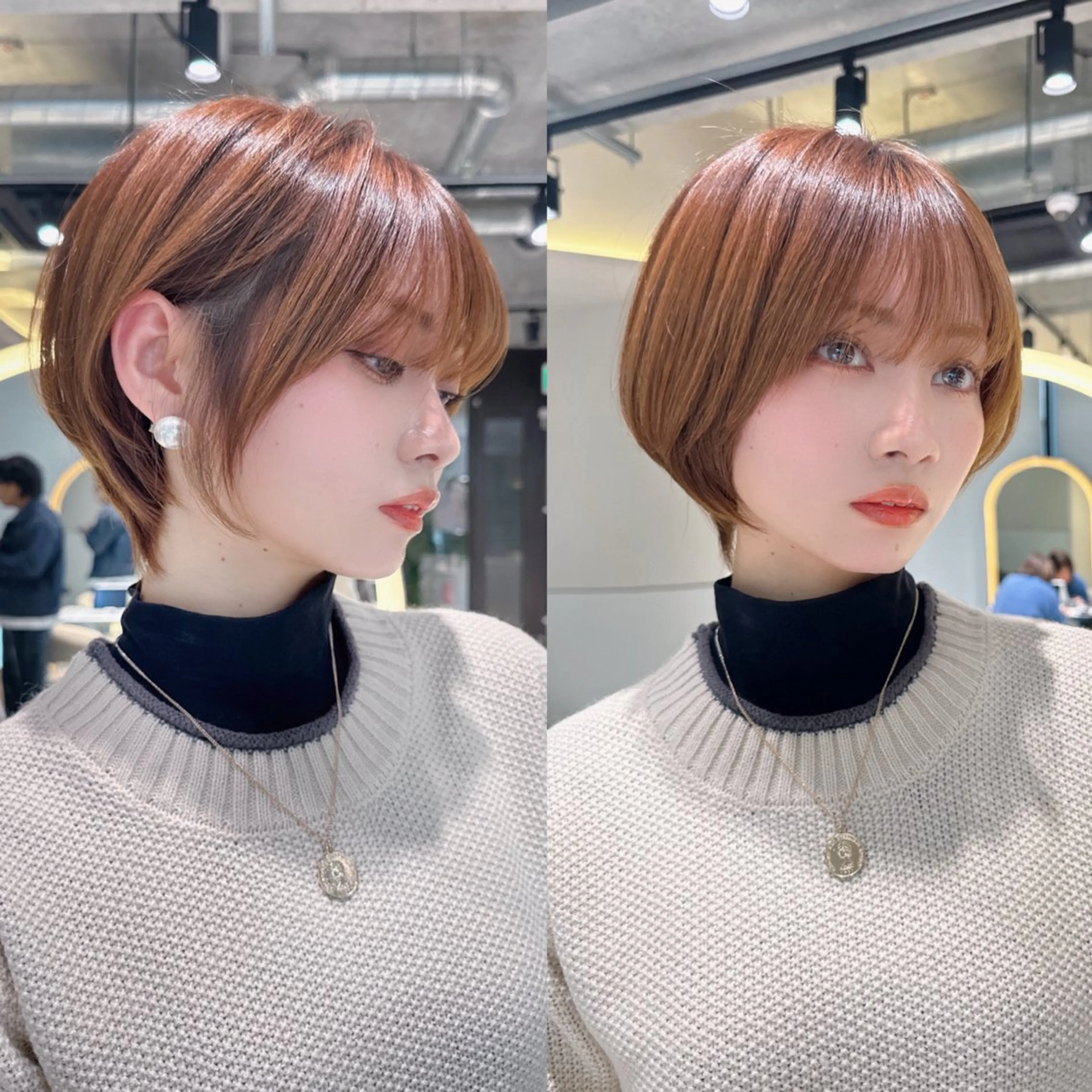 ショート カラー ブリーチなし/暖色/ 透明感/ririkaのヘアスタイル