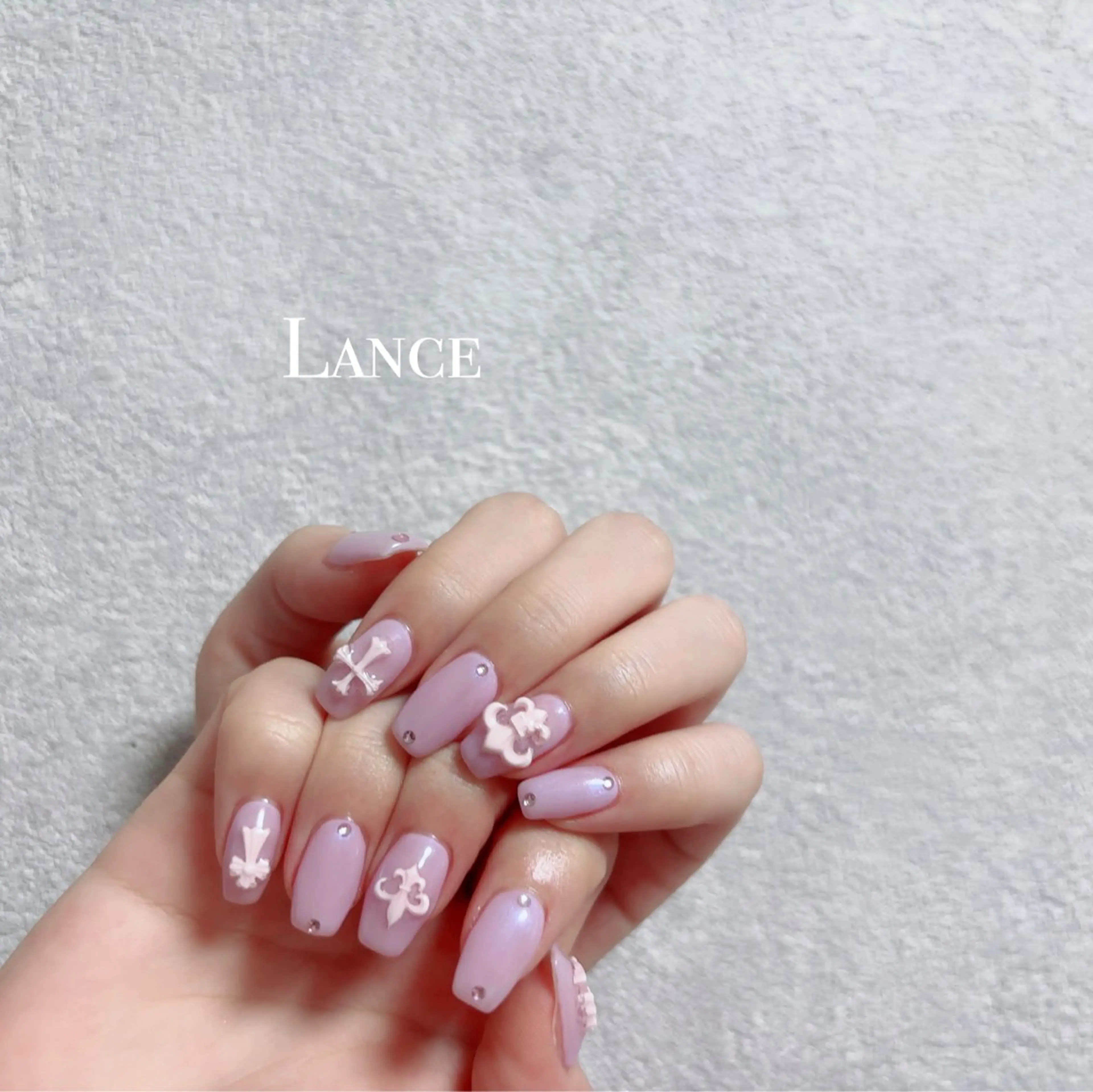 ネイル オーロラネイル フットネイル フレンチネイル ハート キラキラネイル Lance nailのネイルデザイン