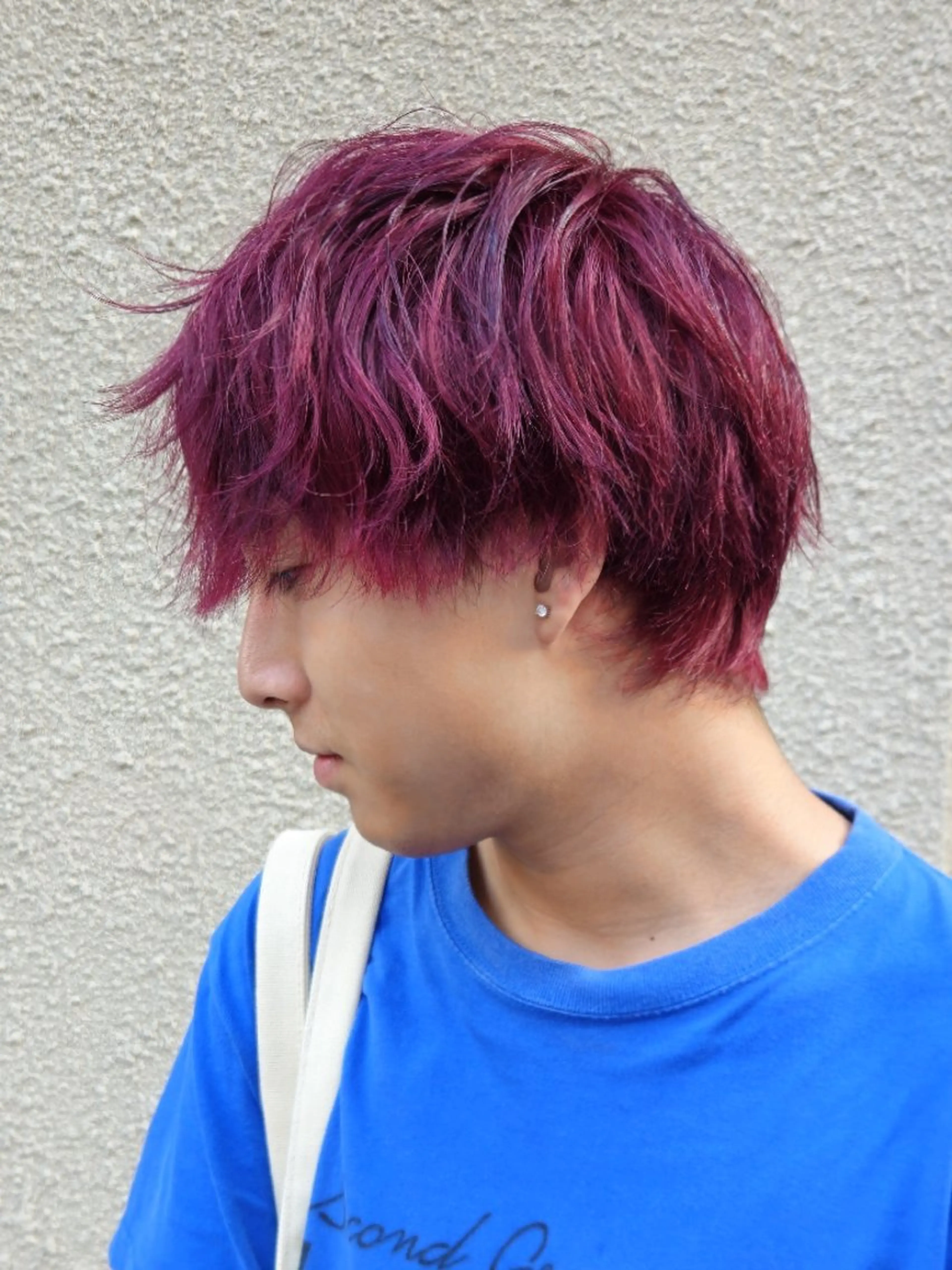 ショート カラー メンズ レッドカラー カット パーマ ヘッドスパ YOKUTO/今日 ⭕️ブリーチパーマのヘアスタイル