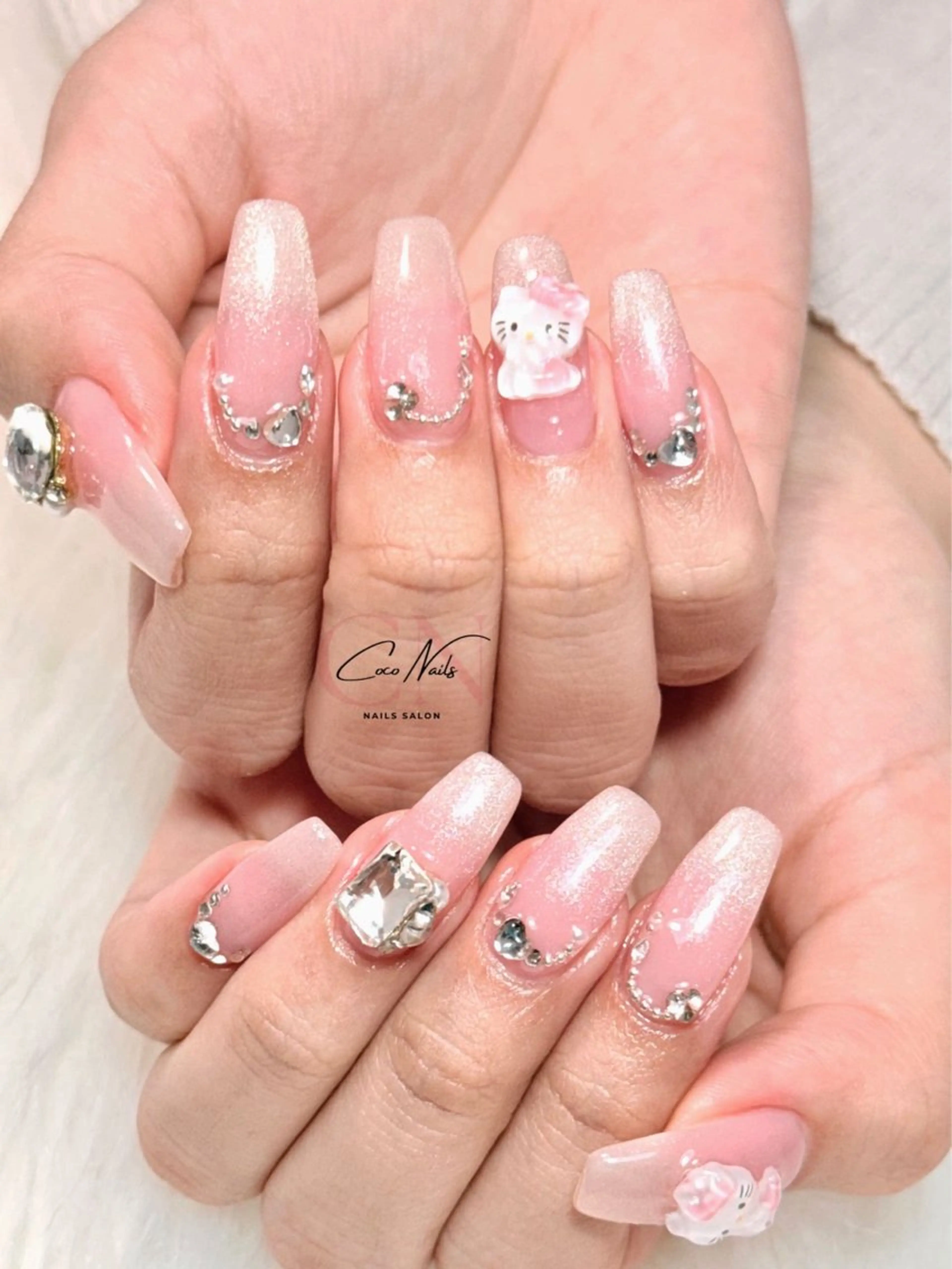 ネイル アートネイル フレンチネイル ジェルネイル 韓国ネイル ミラーネイル ハンドネイル 波 なみのネイルデザイン