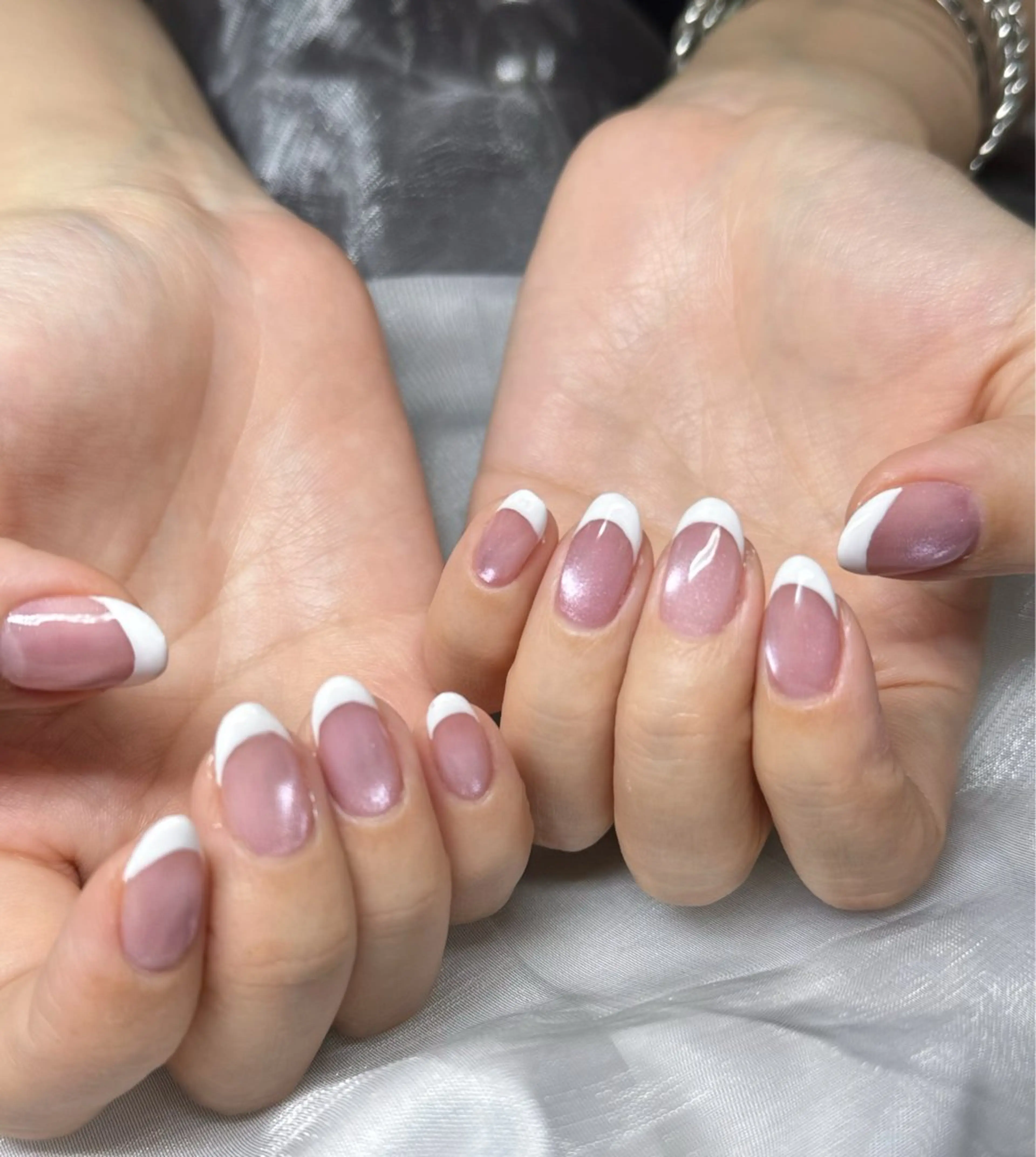 ネイル フレンチネイル マグネットネイル マグネットフレンチ Ocean Nailのネイルデザイン