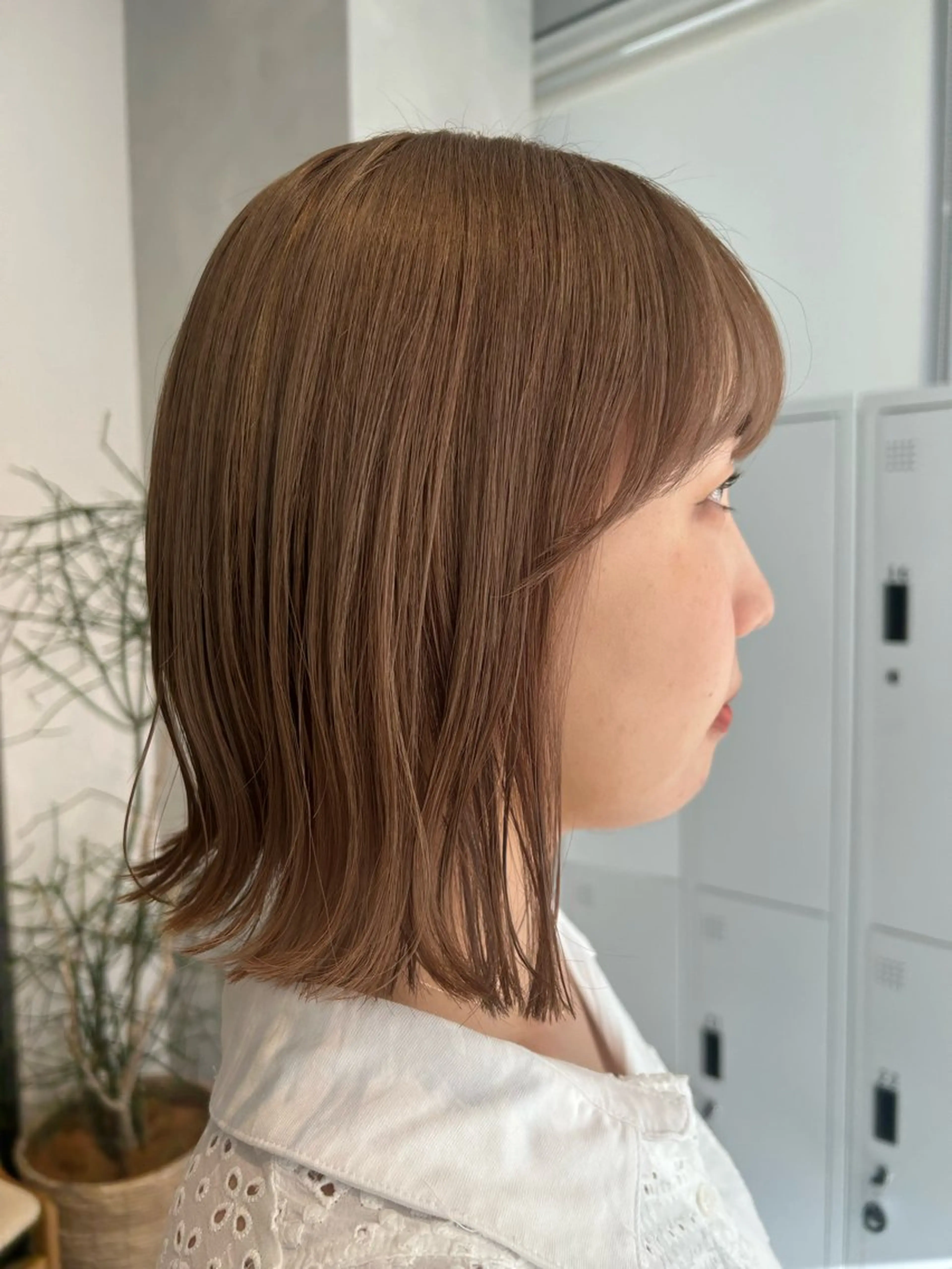 ショート カラー ボブレイヤー ベージュカラー ケアカラー 透明感カラー ダブルカラー カット ヘアカラー ピンク/ベージュ /似合わせ/田島百華のヘアスタイル