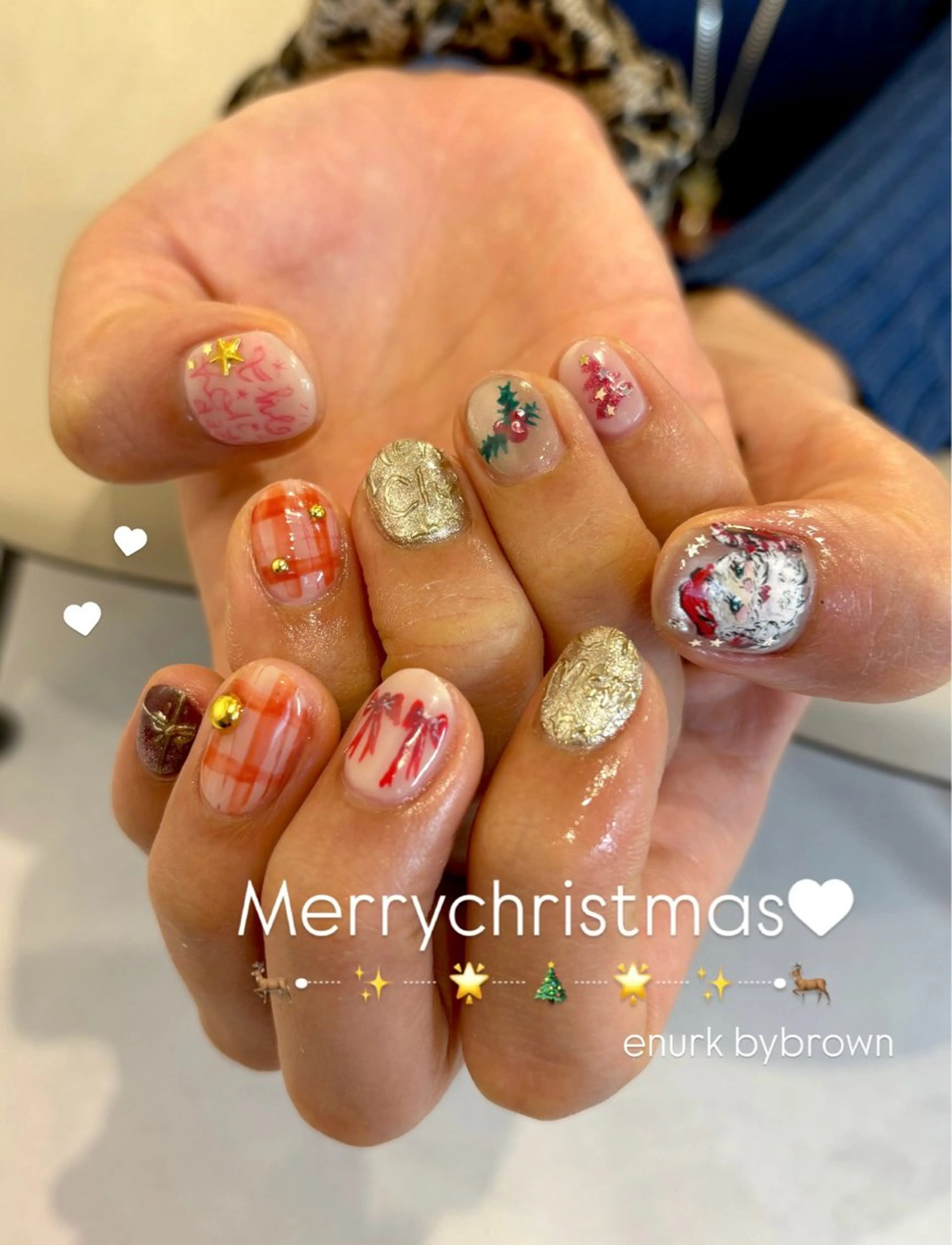 ネイル アートネイル 冬ネイル クリスマス ハンドネイル enurk店 🍋 M I K U  *のその他イメージ