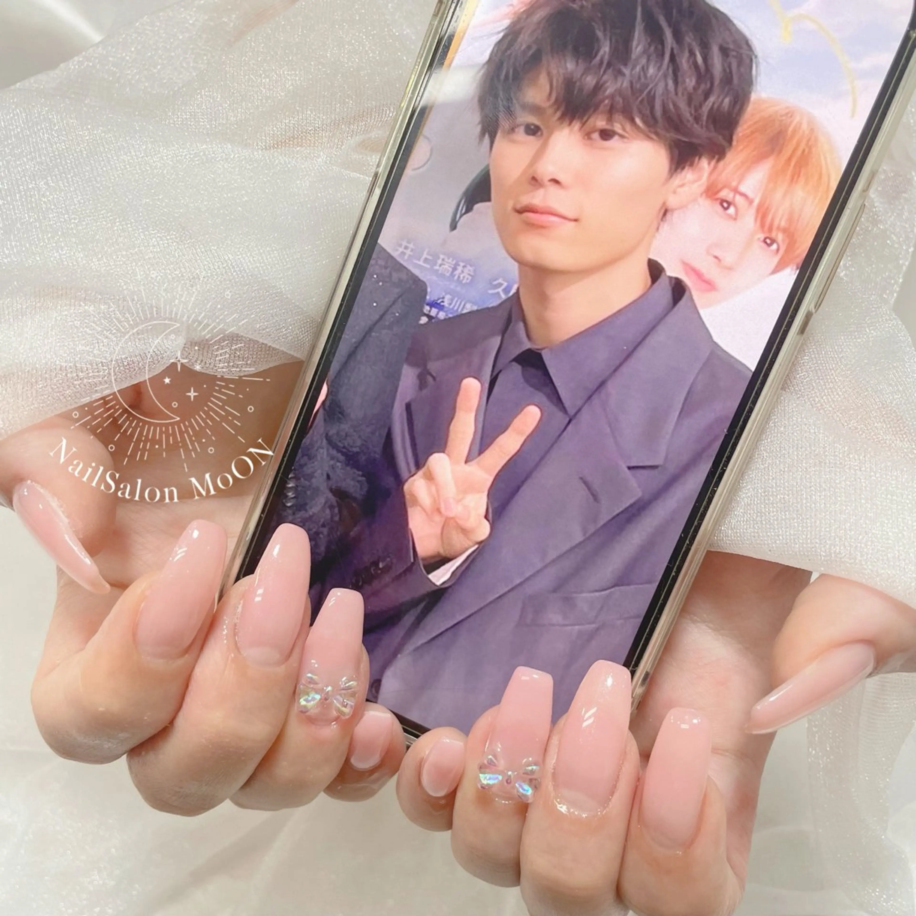 ネイル リボン MoON...❤︎ MeGuのネイルデザイン