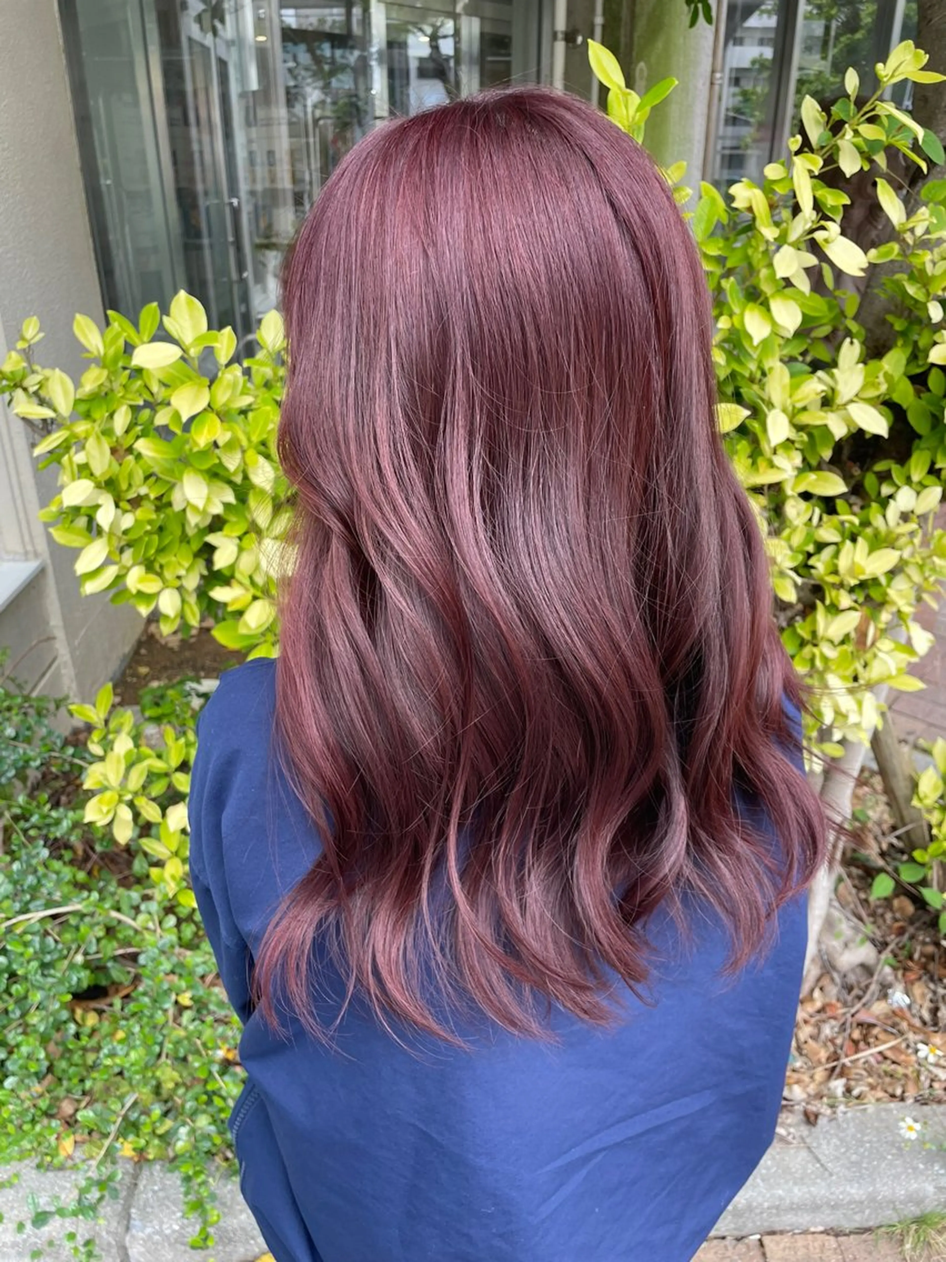 ロング パープルカラー ヘアカラー LUXBE LUCE ひなののヘアスタイル