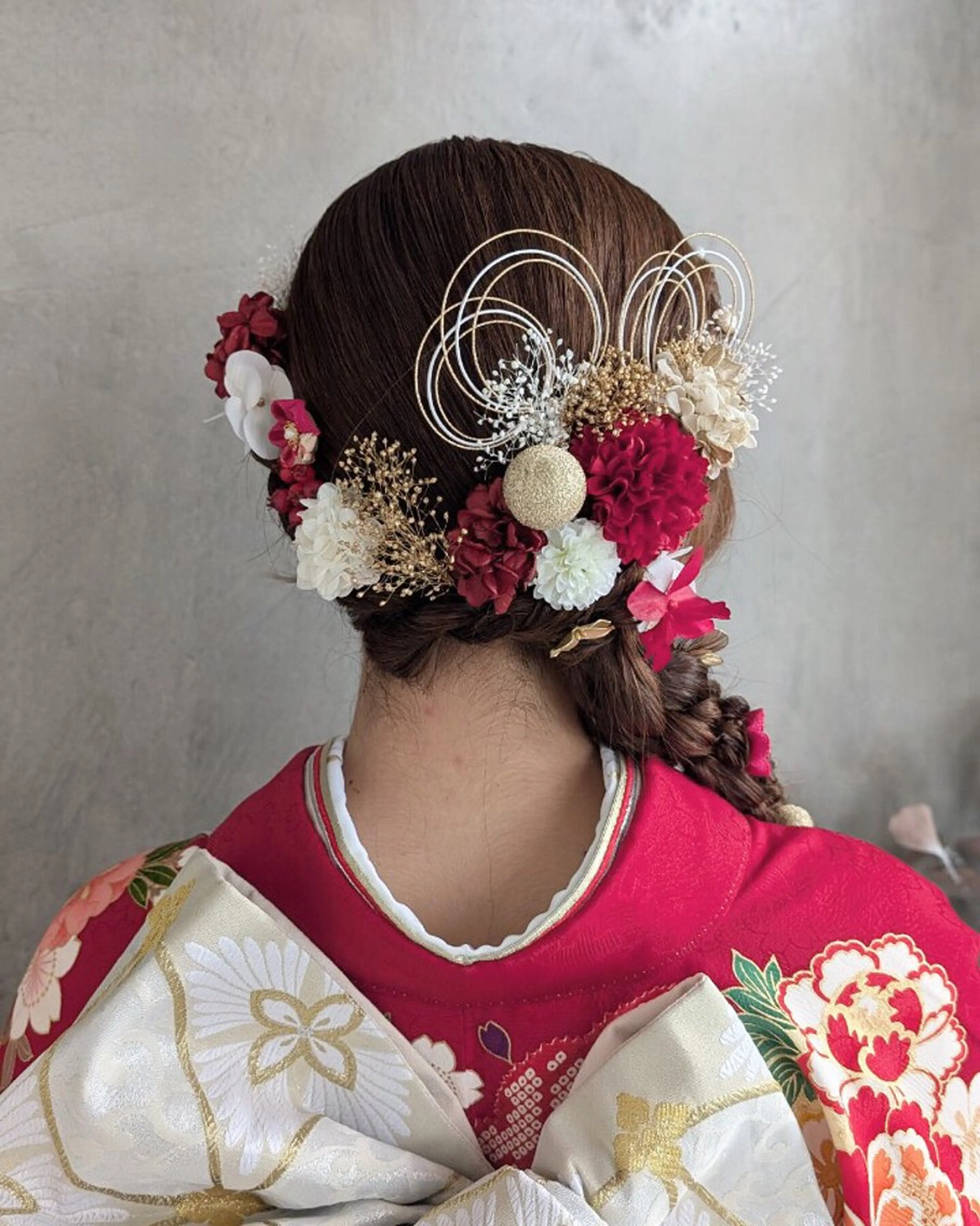 ロング ヘアアレンジ 成人式 ヘアセット ブランシェ勝川南口店 石原 あゆみのマツエク・マツパデザイン