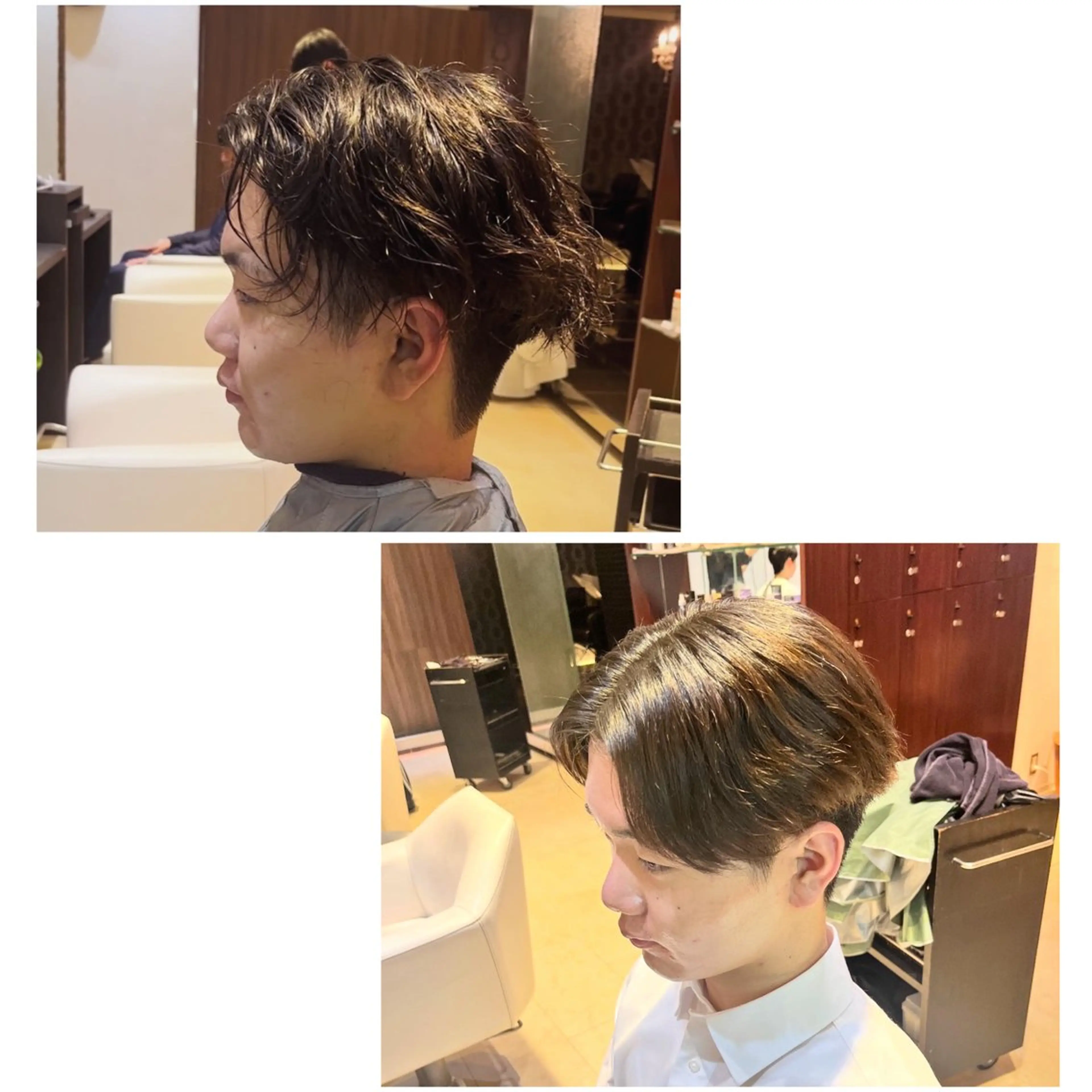メンズ センターパート ダウンパーマ カルマパーマ メンズ韓国風 メンズパーマ カット 縮毛矯正 韓国メンズヘア特化 ‪☆KOKIのヘアスタイル
