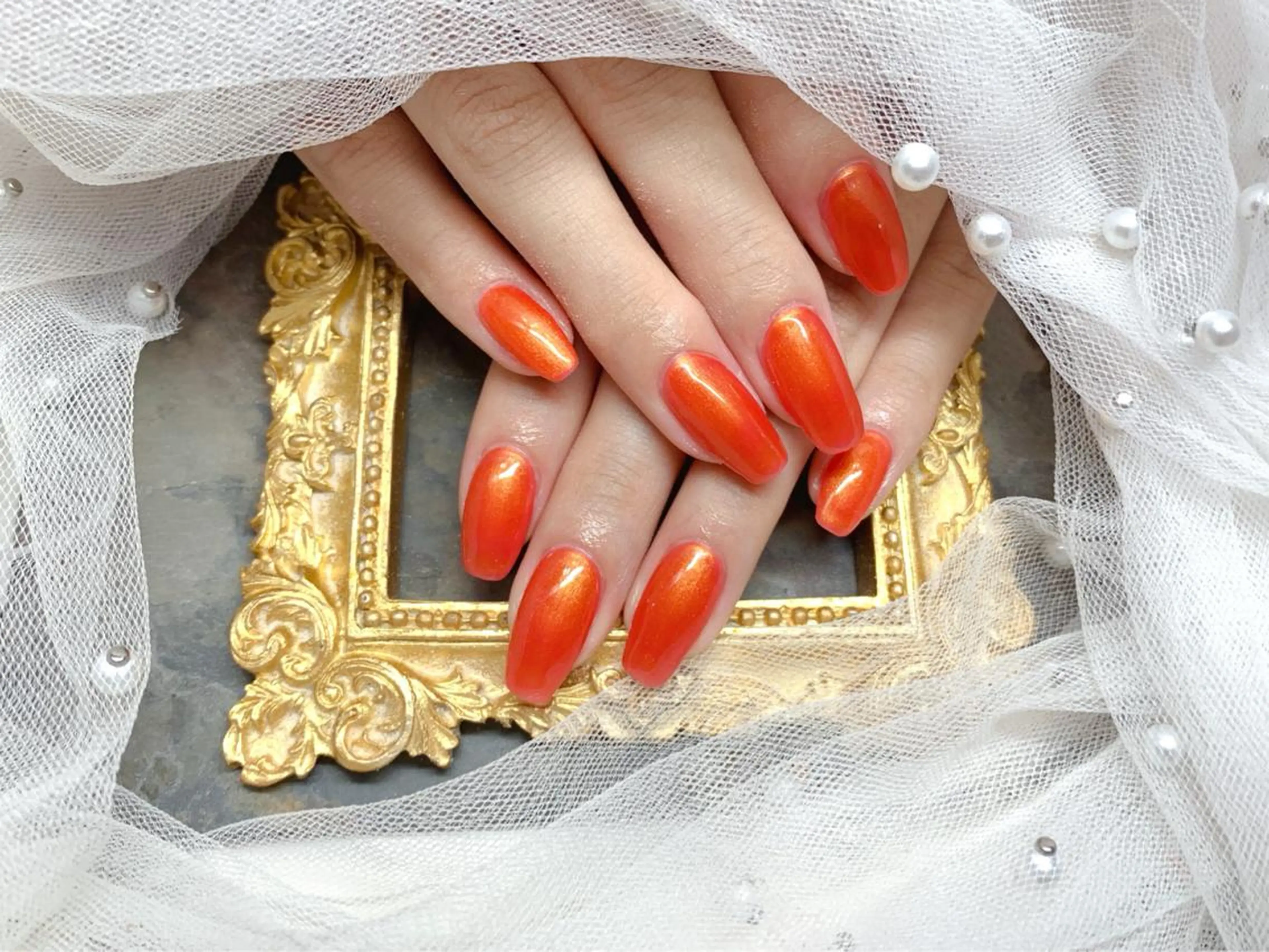 ネイル ハンドネイル マジック ミラーのネイルデザイン