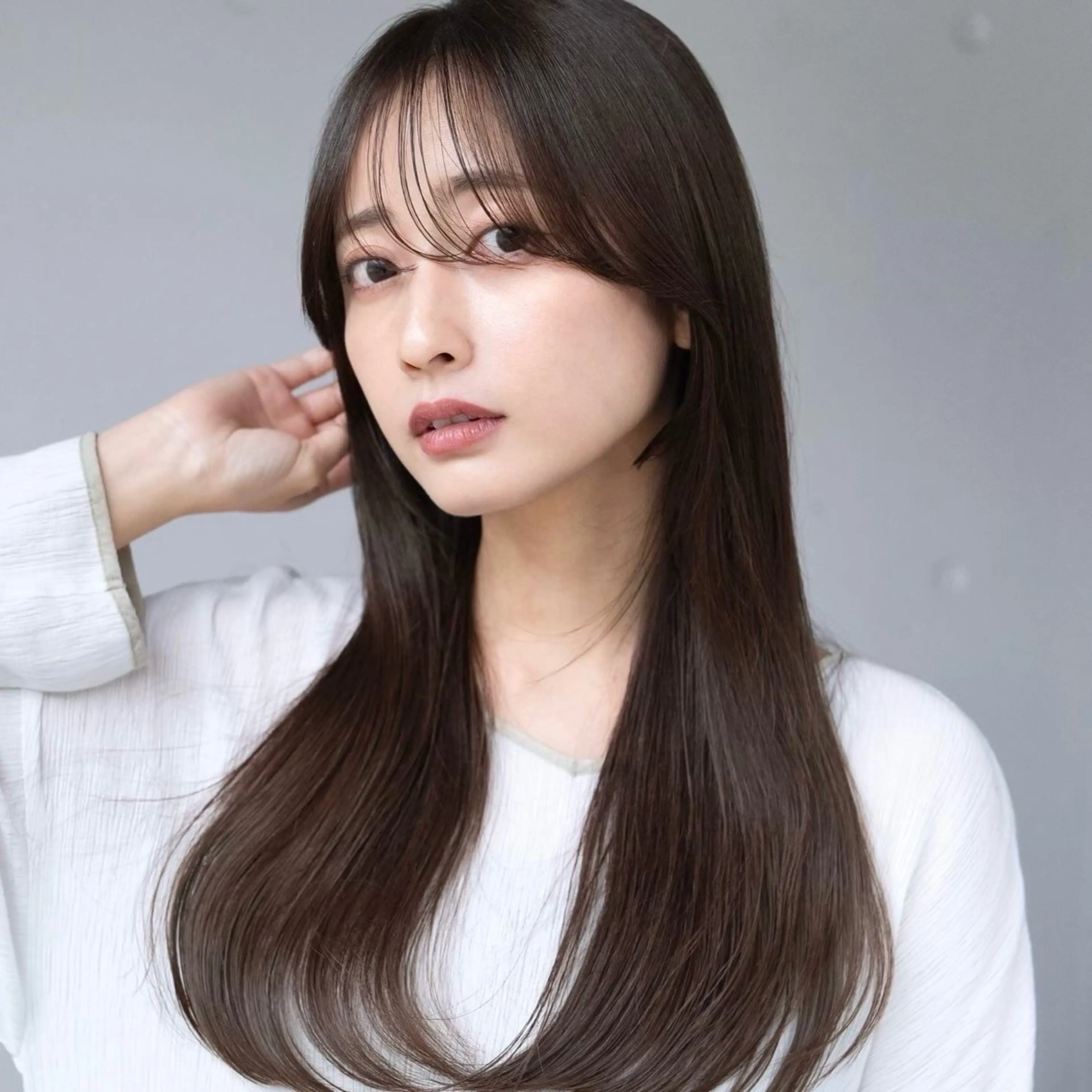 ロング カラー AIN.ANLY 明治神宮前所属・ムツキ/品のある 艶カラー/縮毛矯正のヘアスタイル