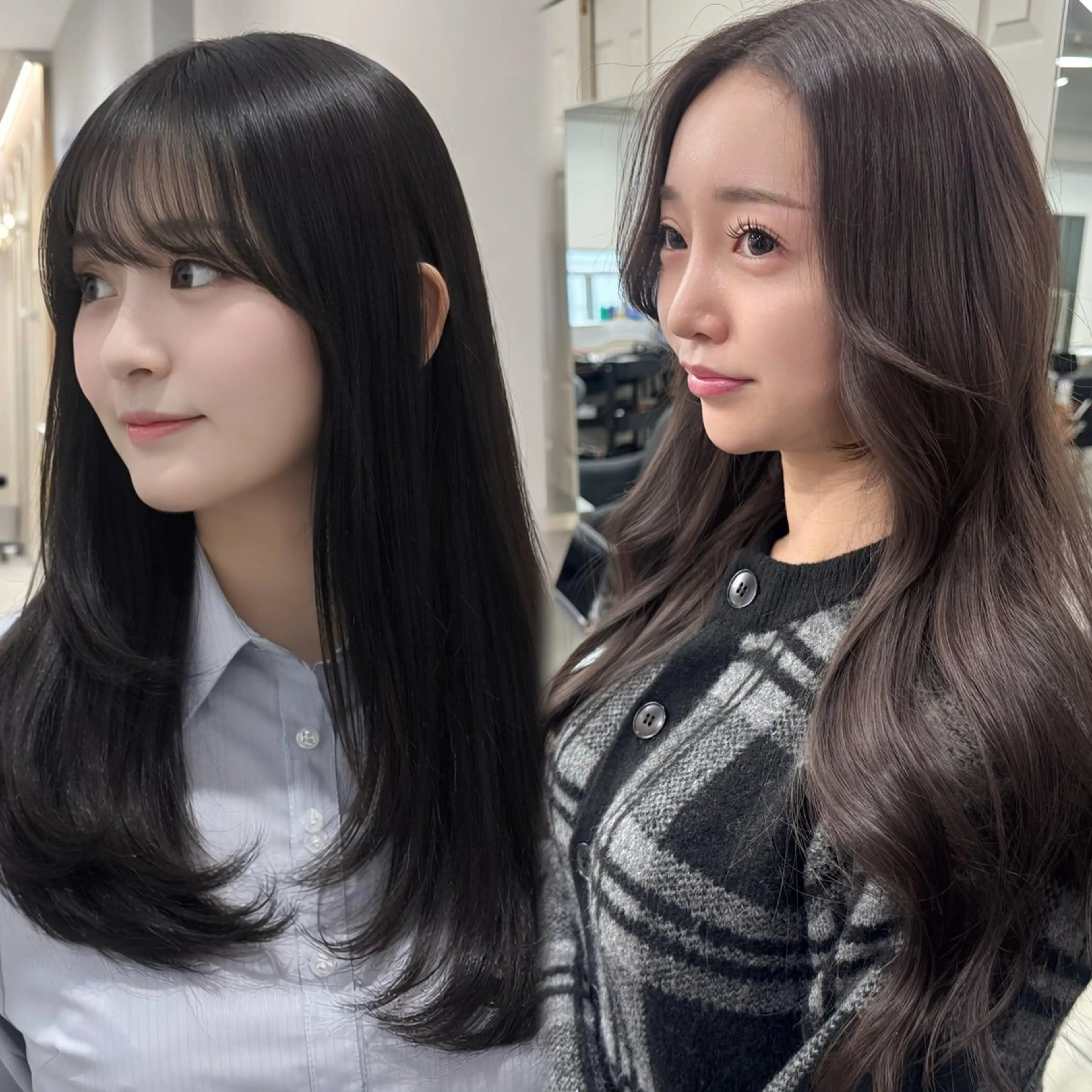 ロング ヘアカラー トリートメント 🕊️ナチュラル盛れ 韓国風艶髪/マホ🫧のヘアスタイル