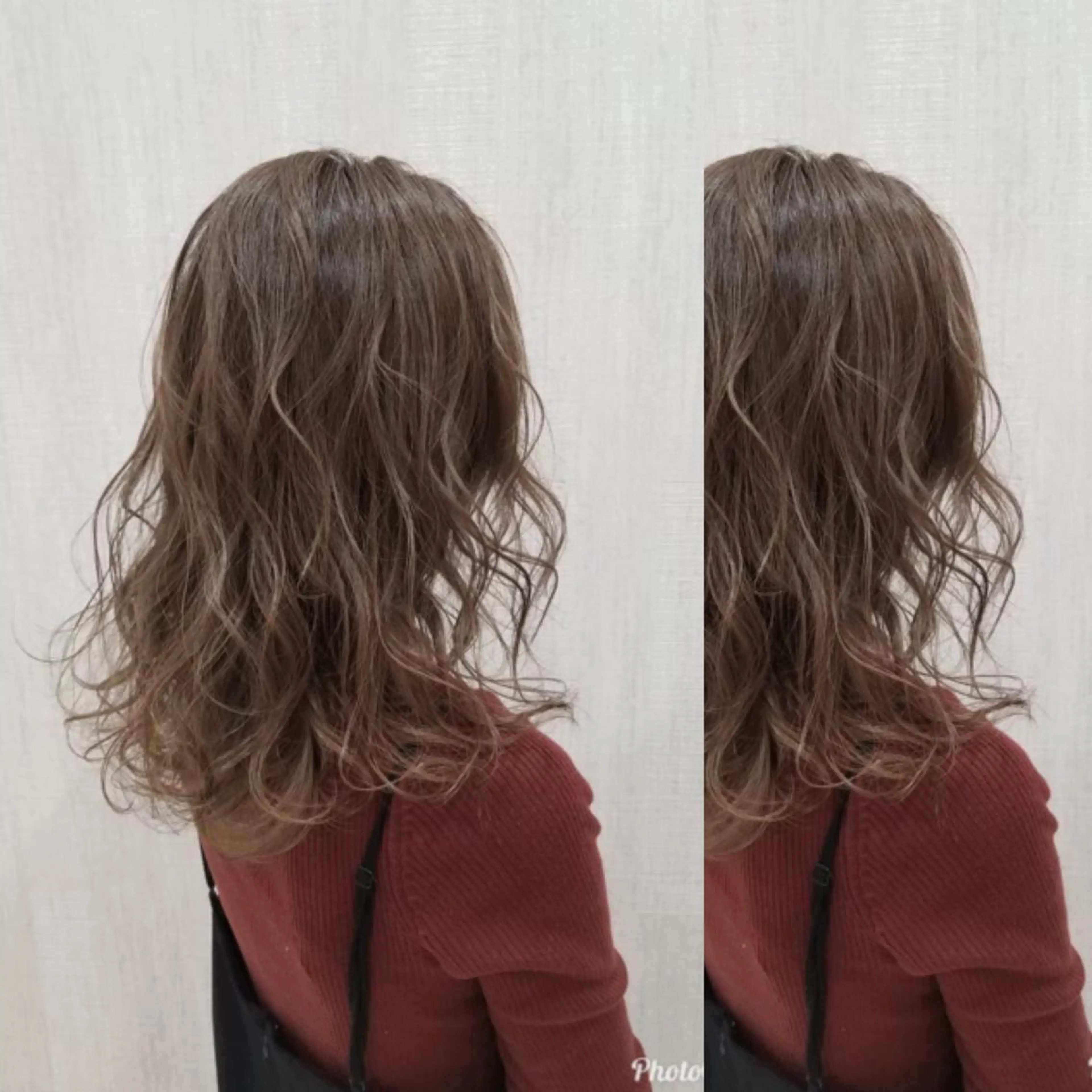 セミロング カラー ヘアアレンジ 🦋韓国ヘア 坂本 菜摘🦋のヘアスタイル