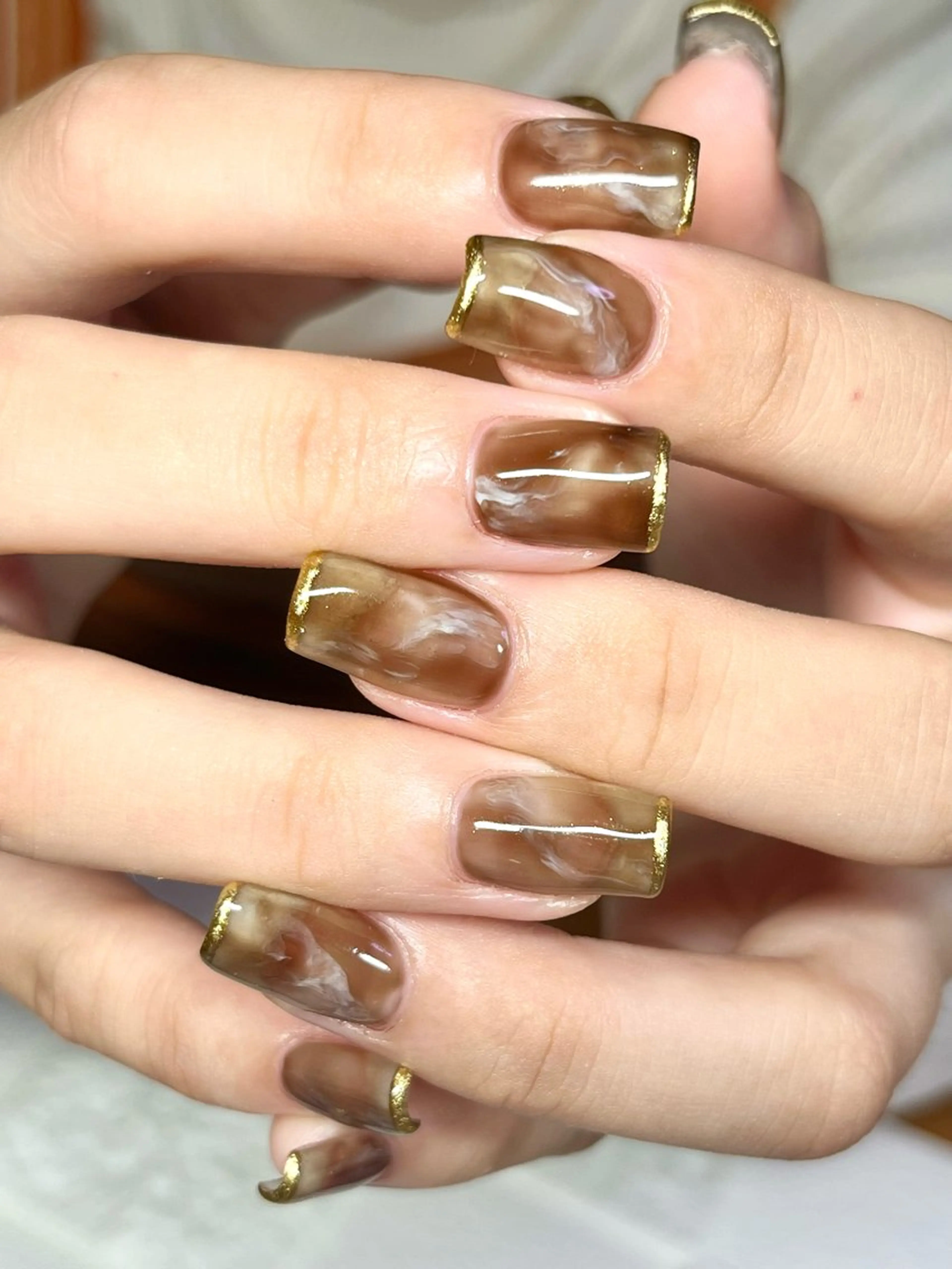 ネイル ニュアンスネイル ハンドネイル まり りぃ〜んのネイルデザイン