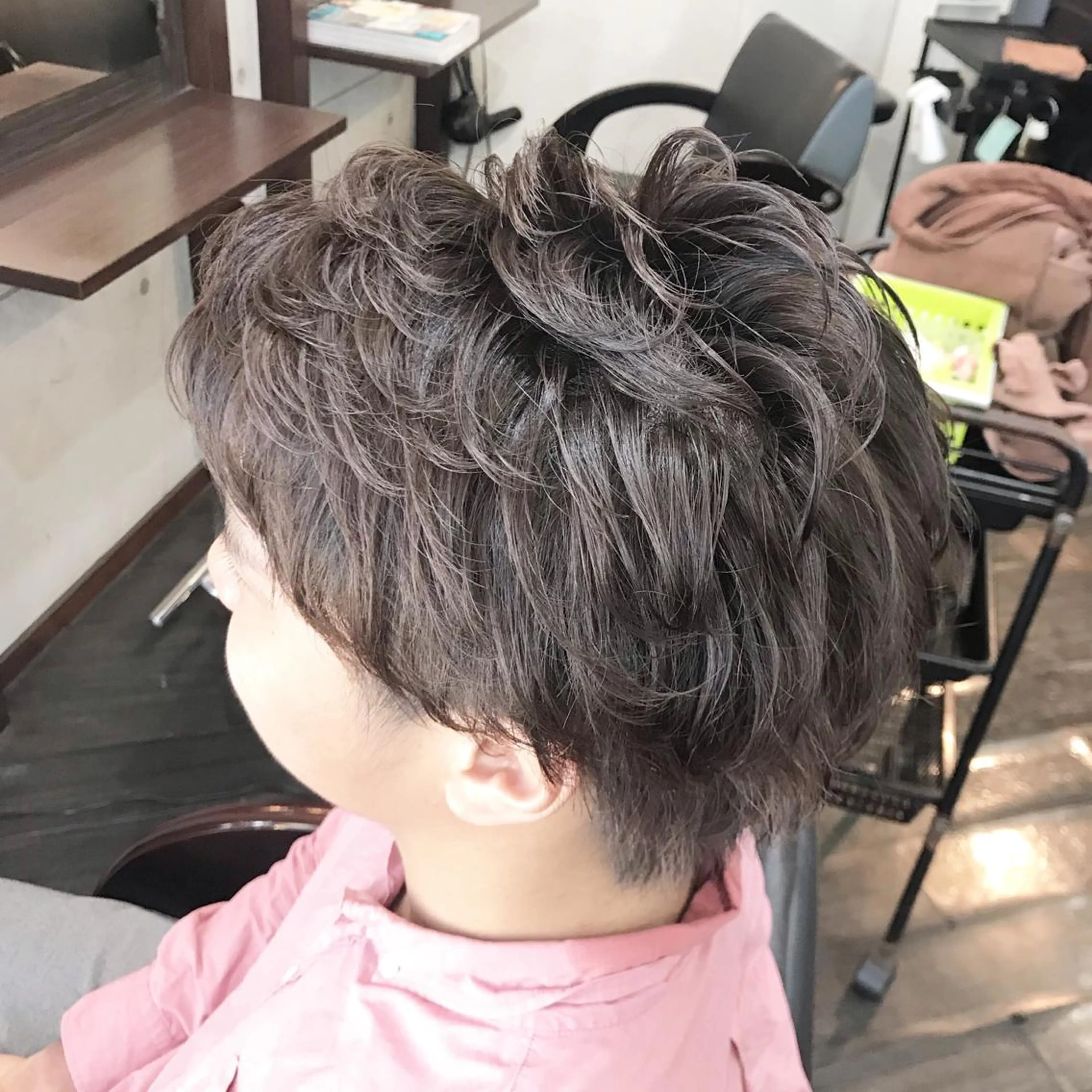 ショート パーマ メンズ メンズパーマ カット ヘアカラー トリートメント ＊横浜駅＊ 金子 誠也のヘアスタイル