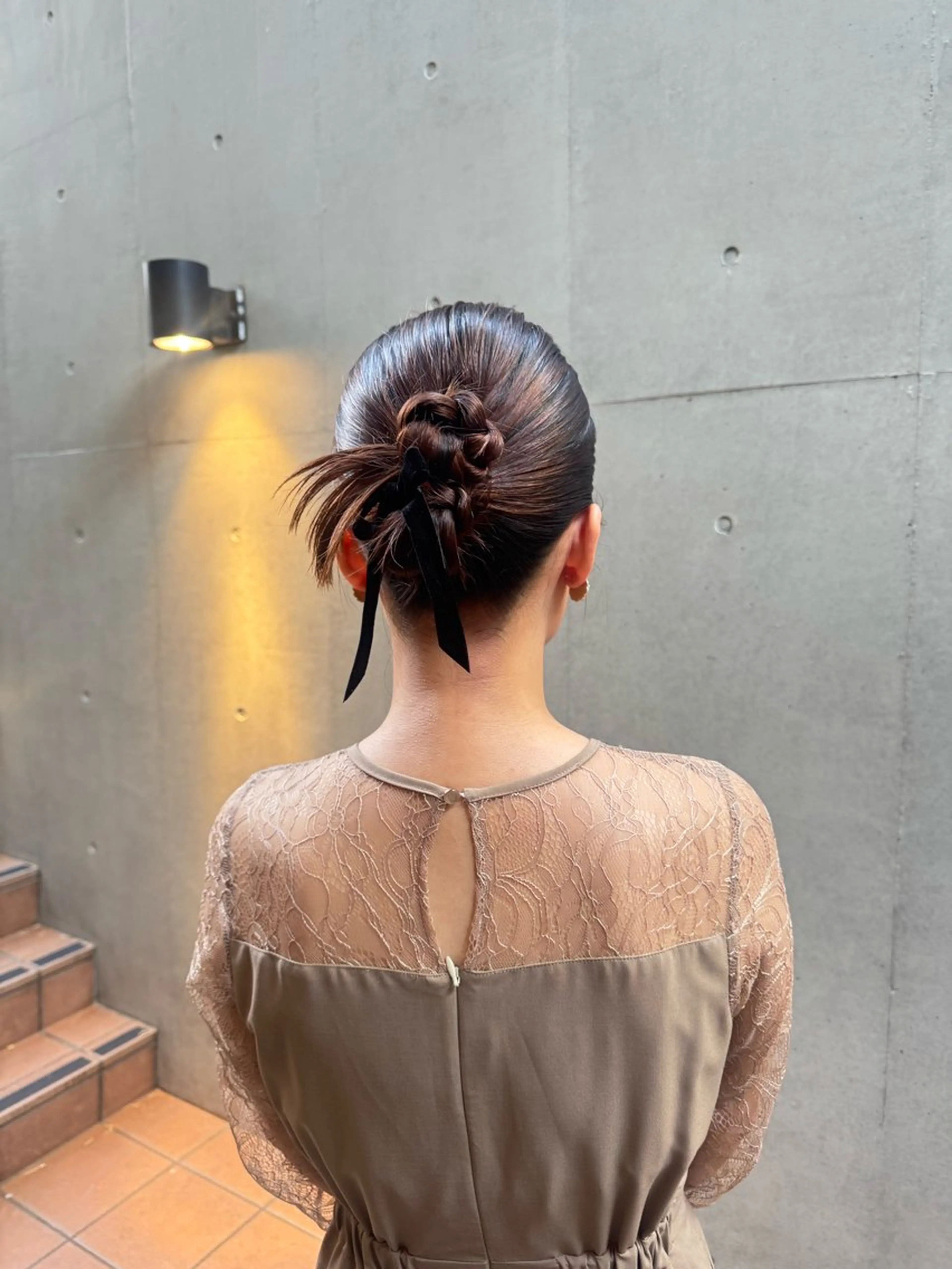 ミディアム ヘアアレンジ ヘアセット 🎗️【ヘアセット 美眉】吉川玲🎗️のヘアスタイル