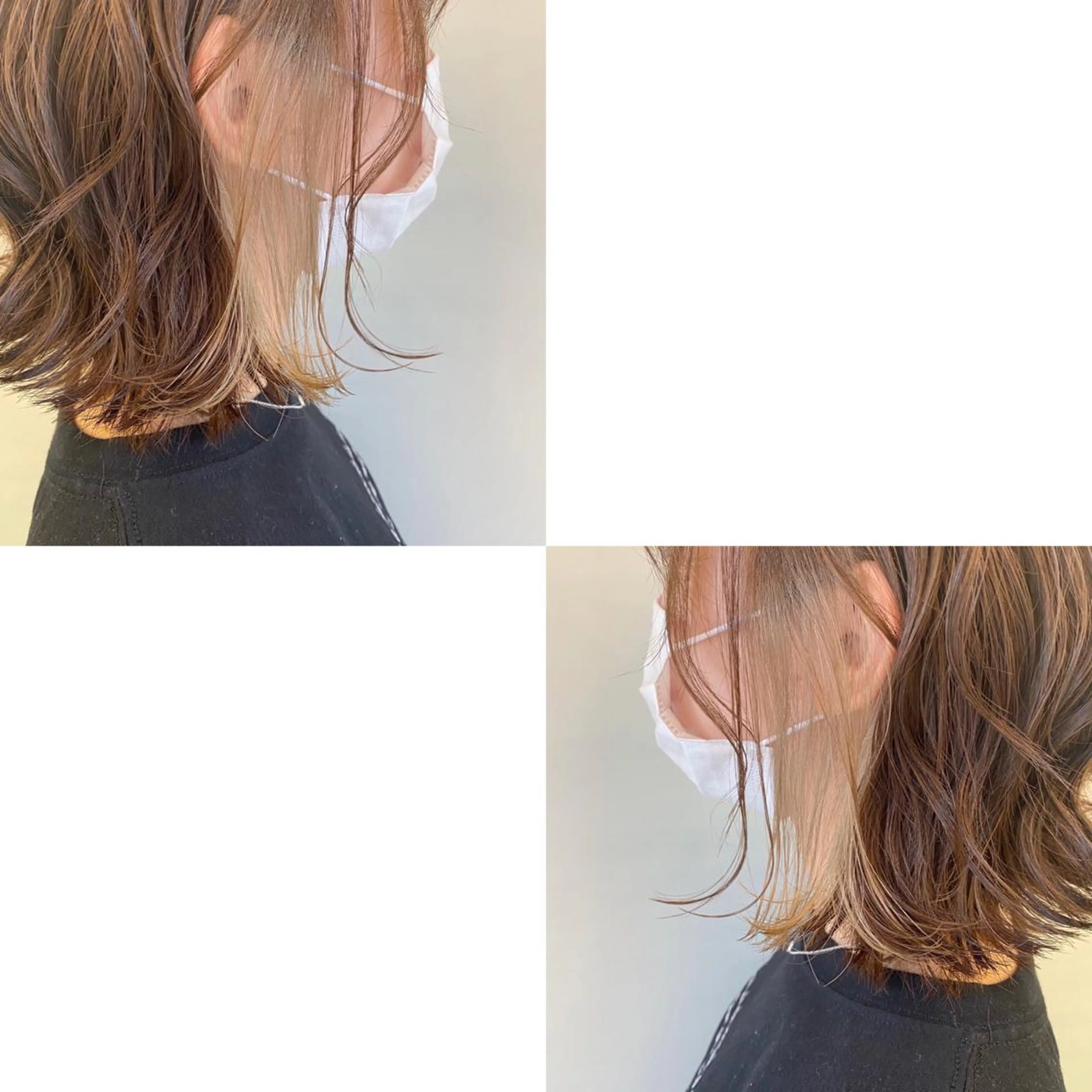 ミディアム カラー ヘアカラー トリートメント 青沼夏未/オリーブ/ 寒色カラーのヘアスタイル