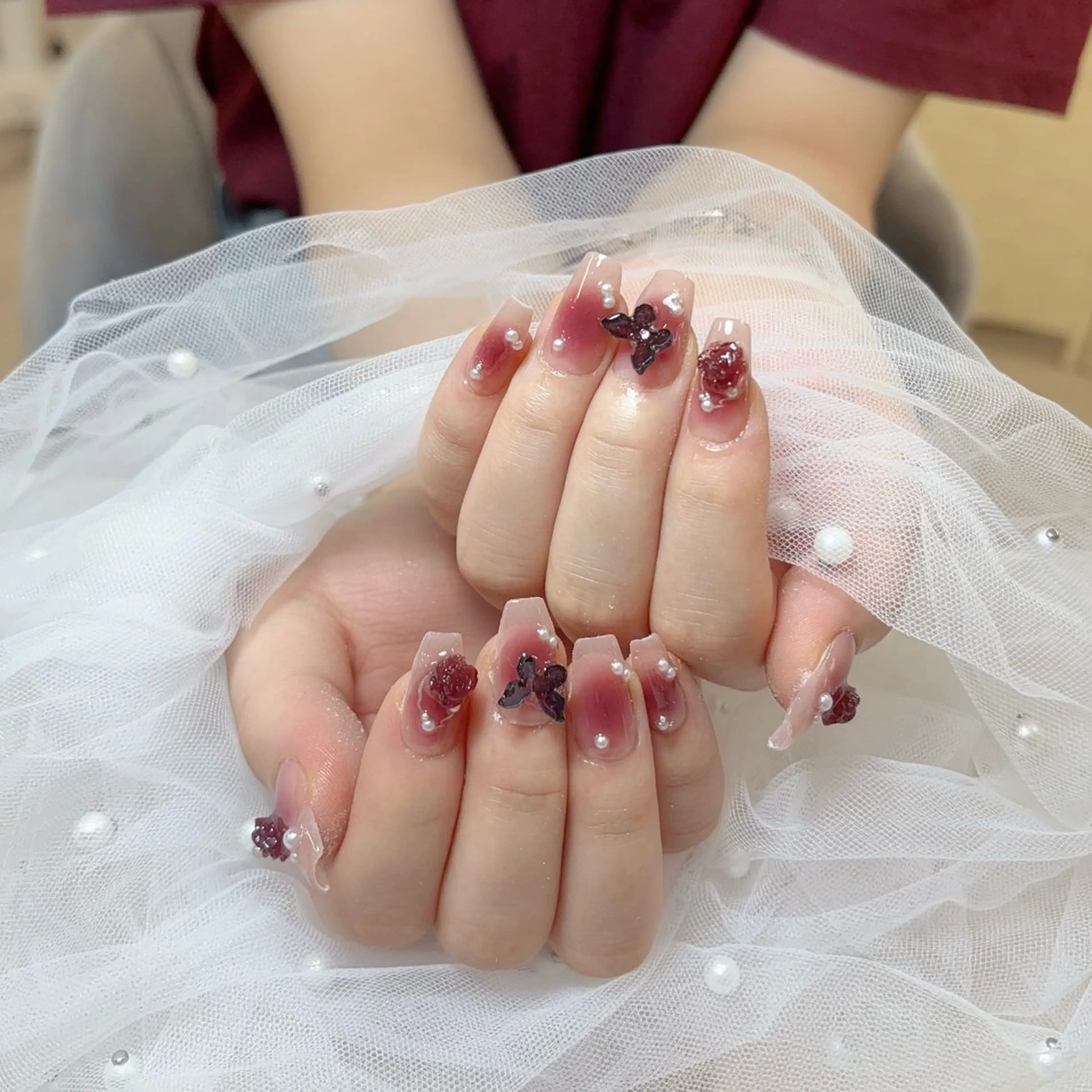 ネイル 🎀kira 長さだし💗モチ最高のネイルデザイン
