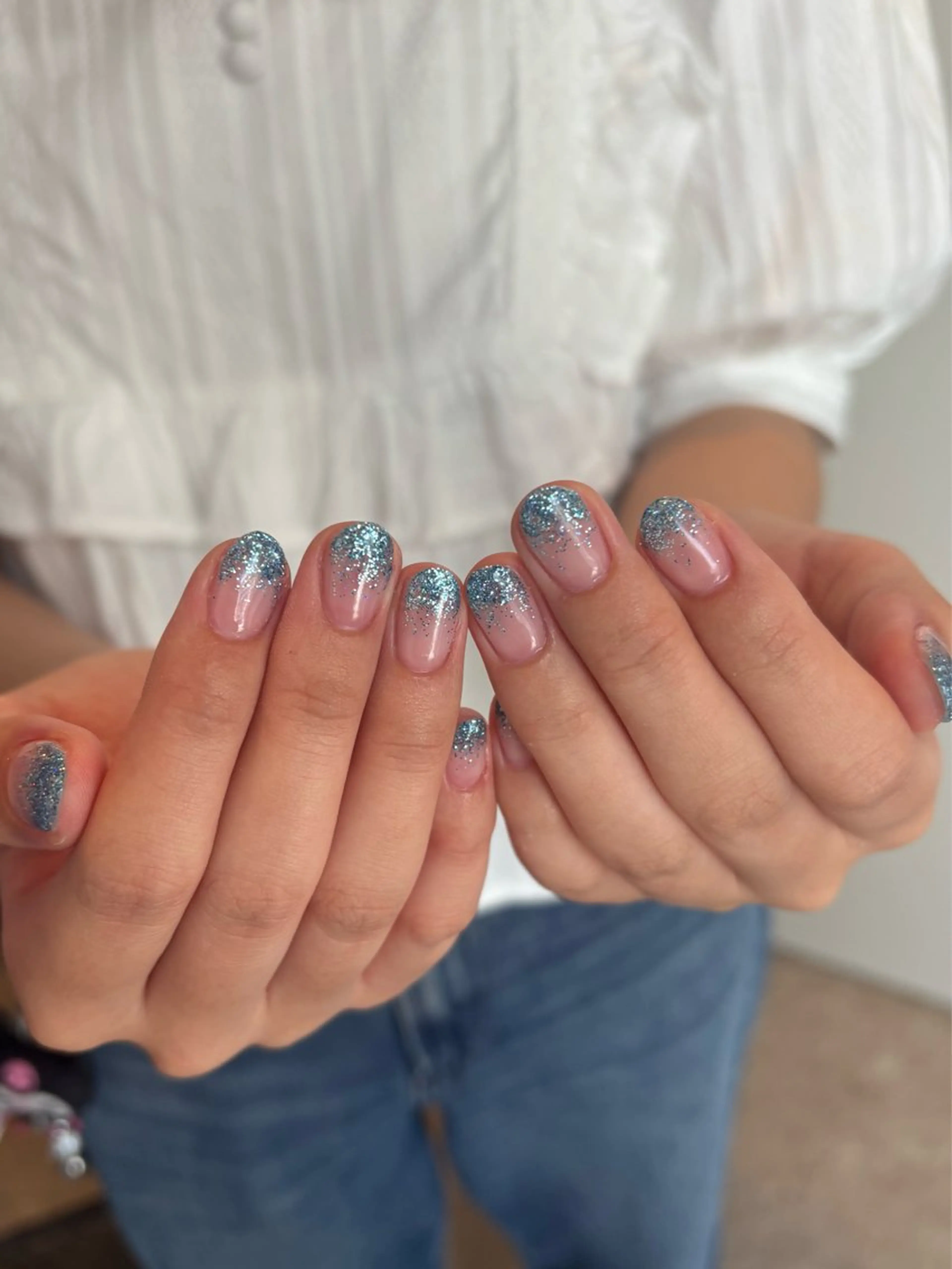 ネイル キラキラネイル ラメ(グリッター) ラメグラデーション ハンドネイル scre as Etelのネイルデザイン