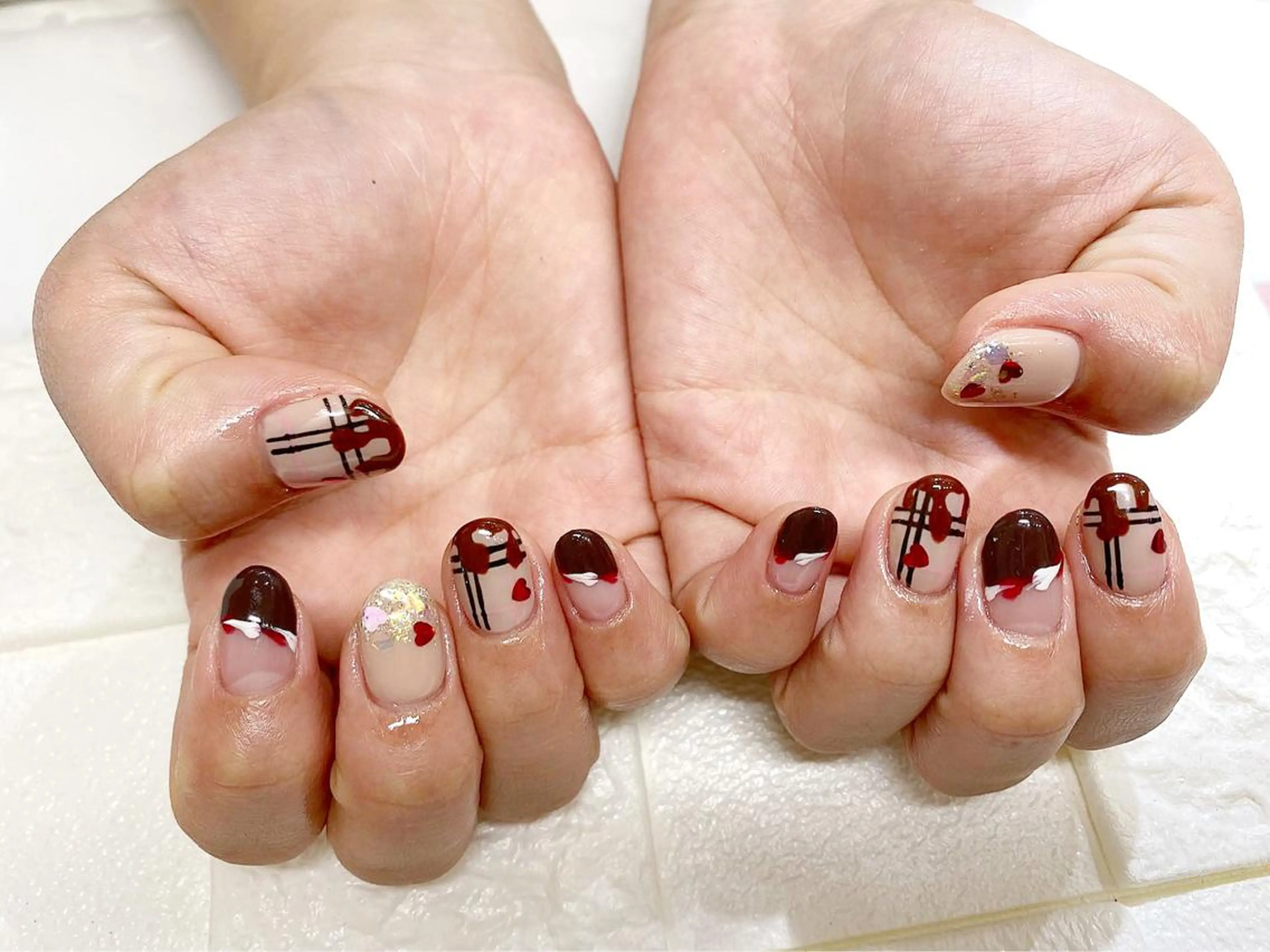 ネイル バレンタイン Umi nail& eyelashのネイルデザイン