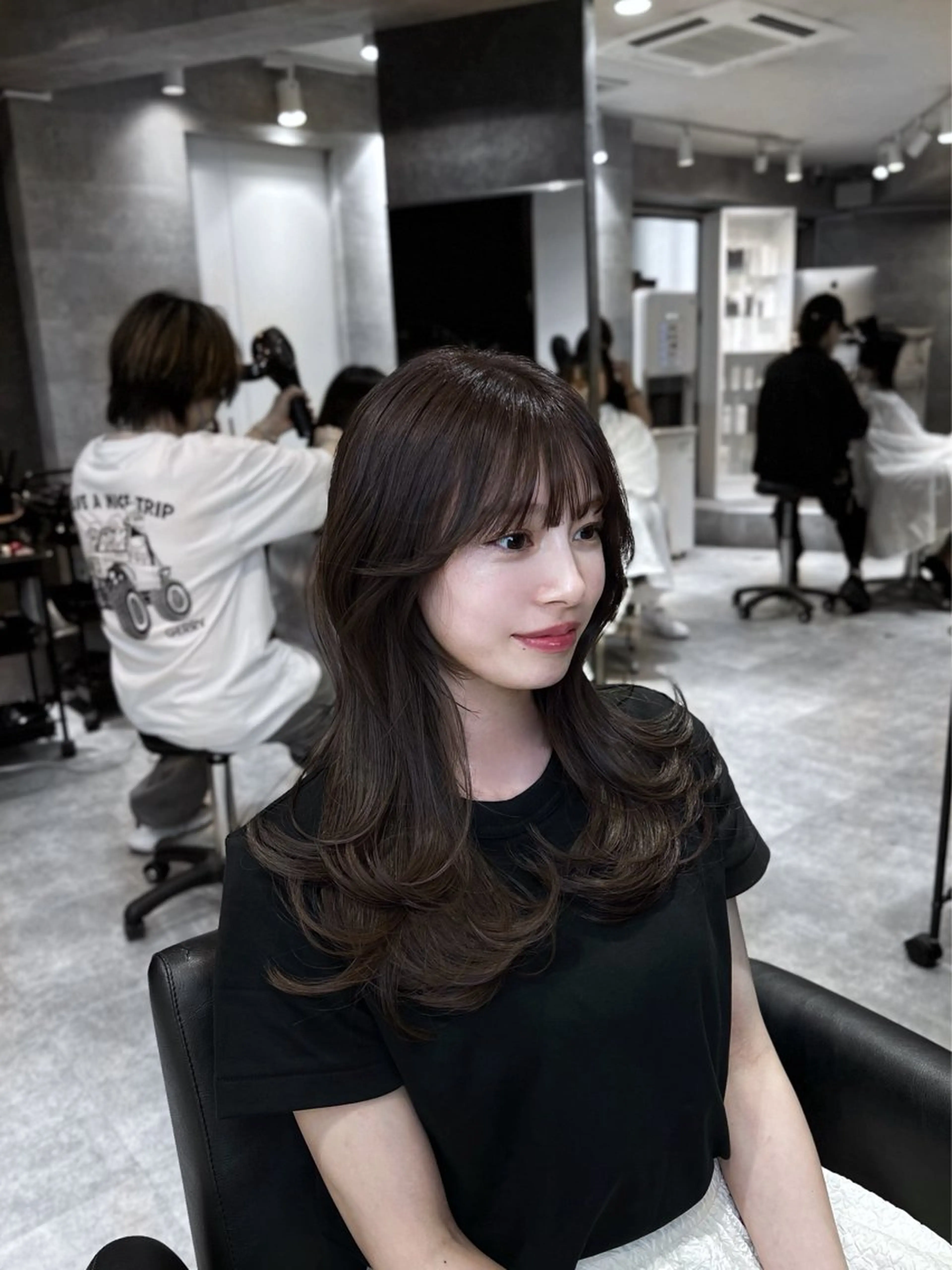 セミロング 韓国風ヘア レイヤーカット トリートメント 🏅韓国ヘア/新宿/ レイヤー/KSukeのヘアスタイル