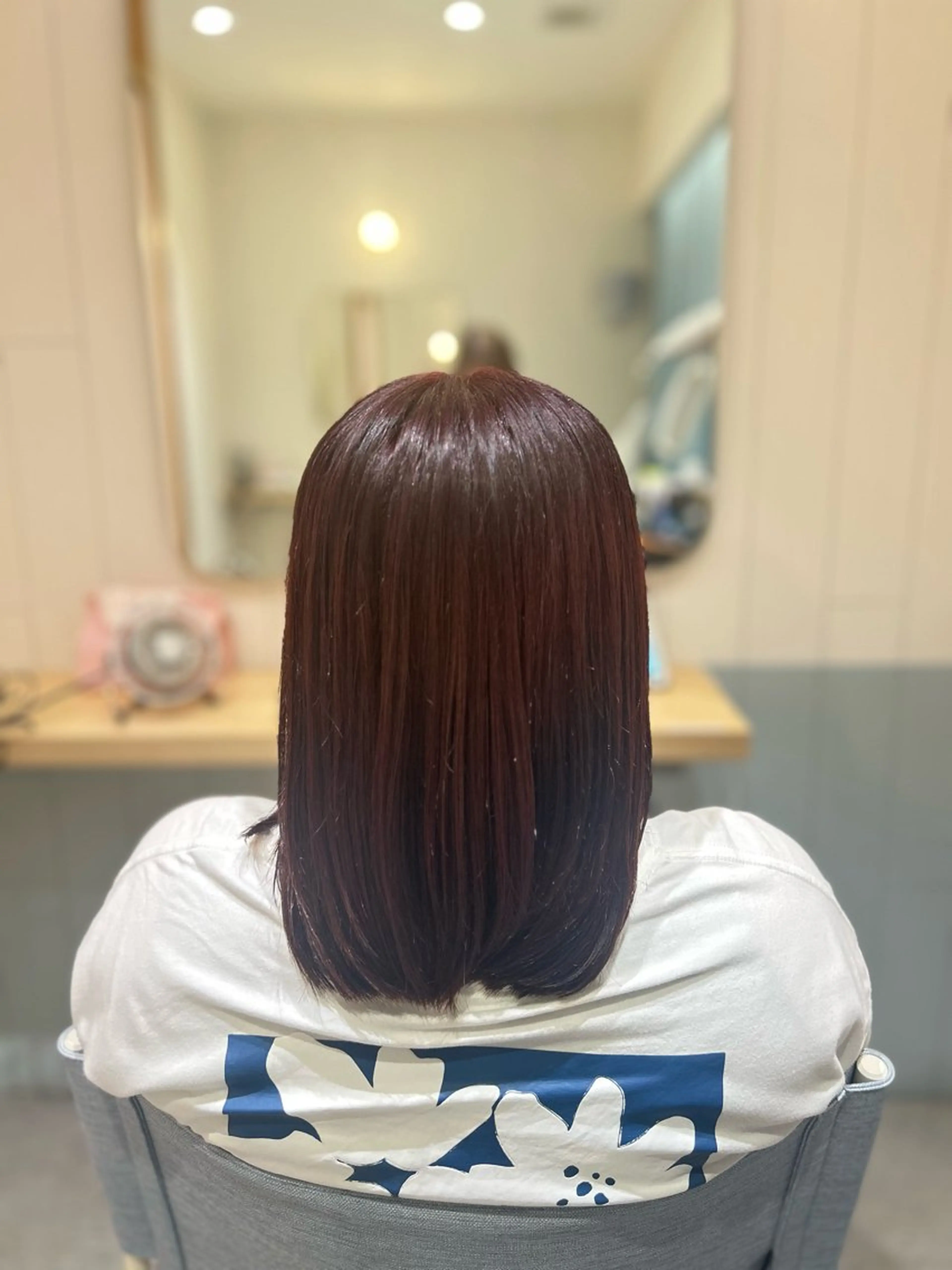 セミロング カラー ボルドーカラー ルビー ショート✂︎ボブ/ /小駒杏花のヘアスタイル