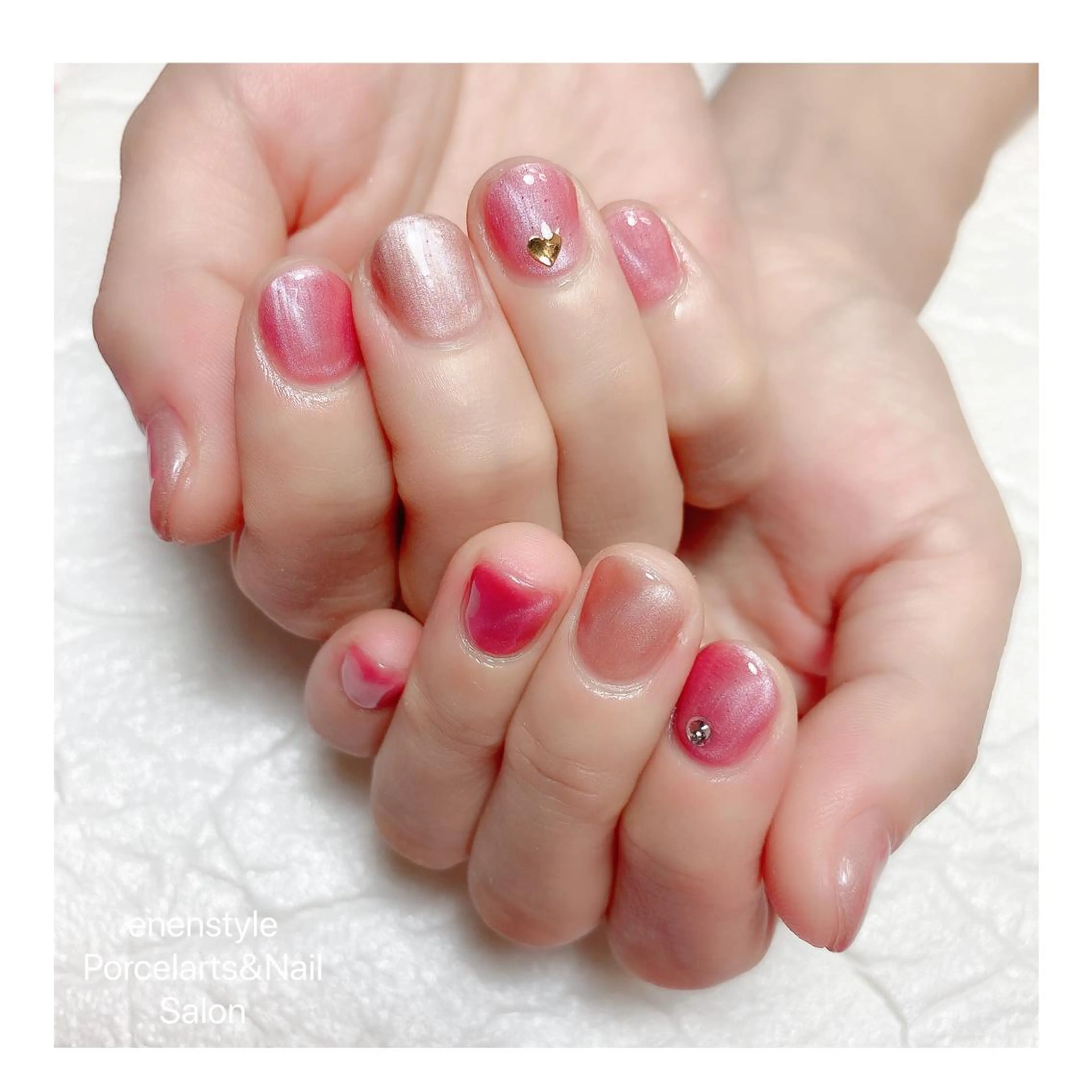 ショート ネイル ハンドネイル 👑enen style👑のネイルデザイン