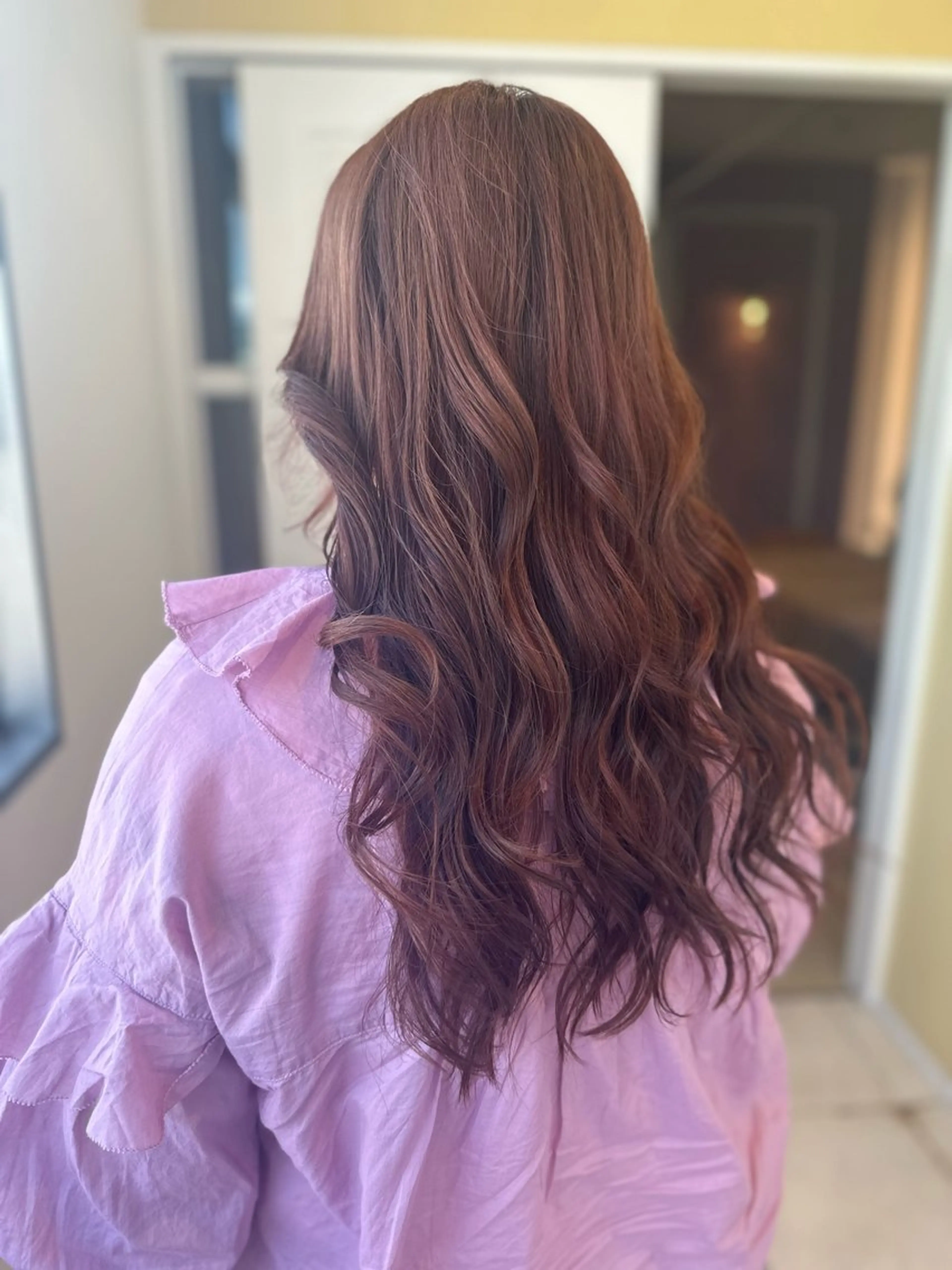 カラー ブリーチ ブリーチなしカラー ピンクカラー 三井 望夢のヘアスタイル