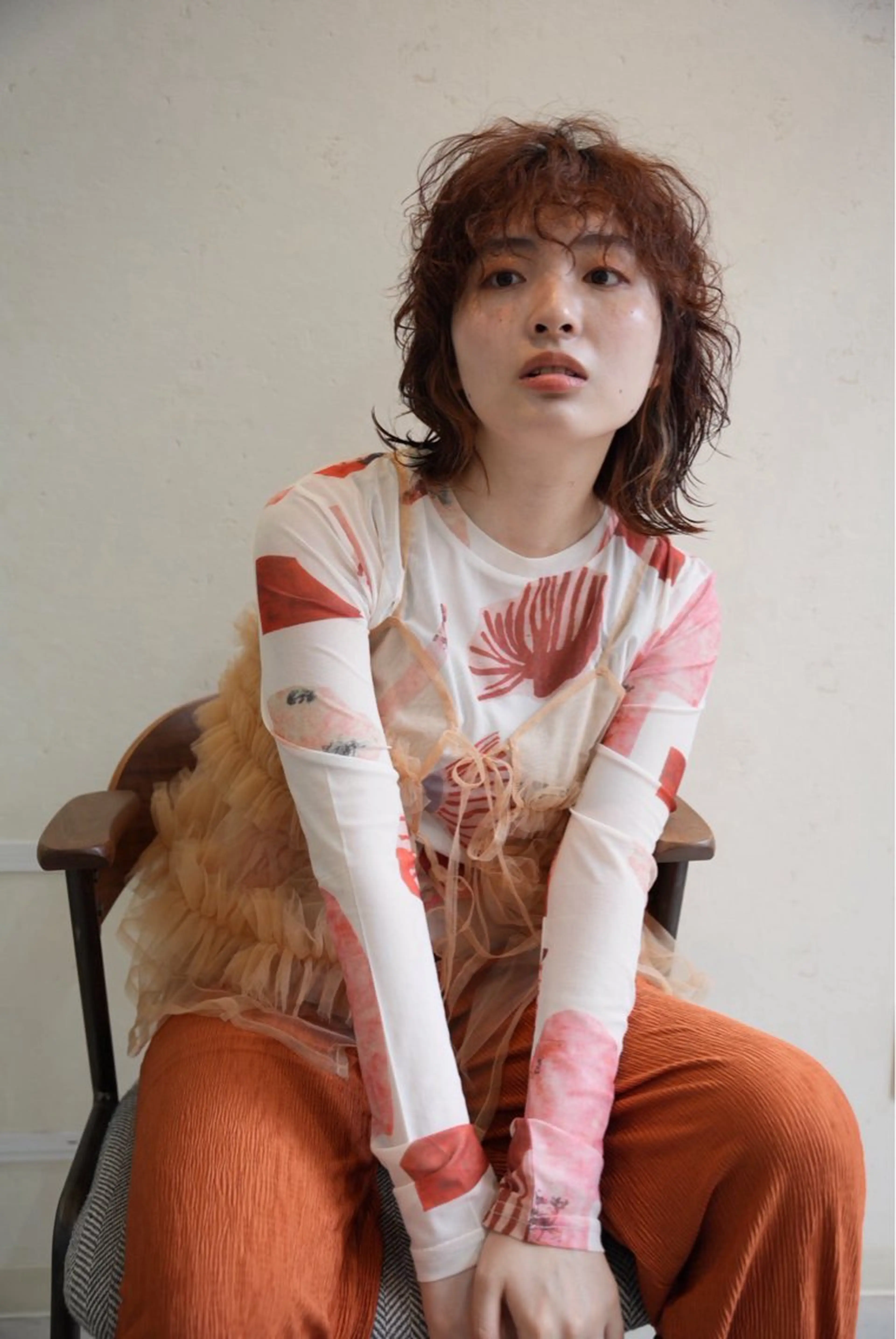 ミディアム カラー パーマ L amp柏🌱 tamaのヘアスタイル