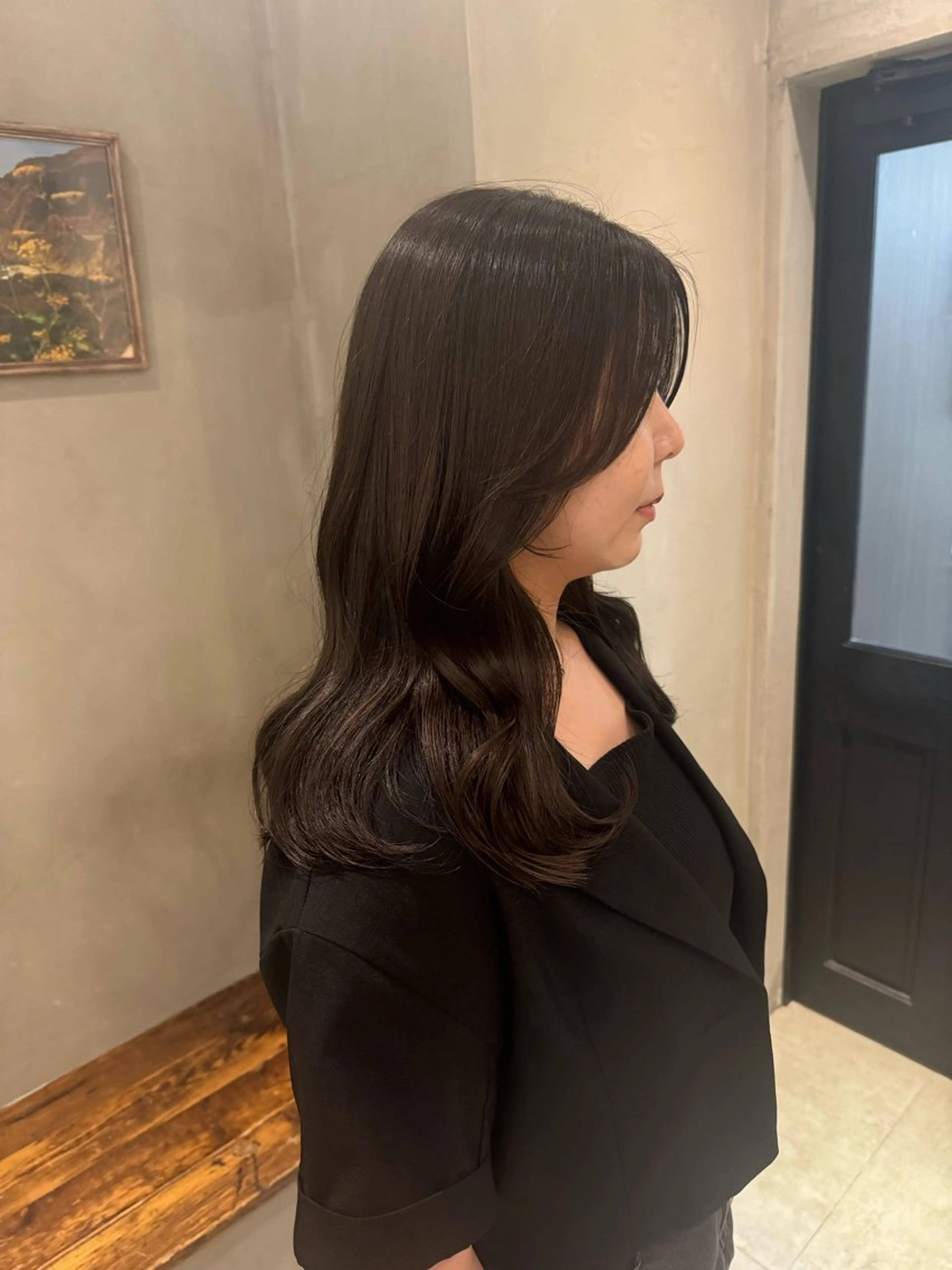 セミロング カット ヘアカラー トリートメント 顔周りcut・ご相談 =新宿しずく🇰🇷のヘアスタイル