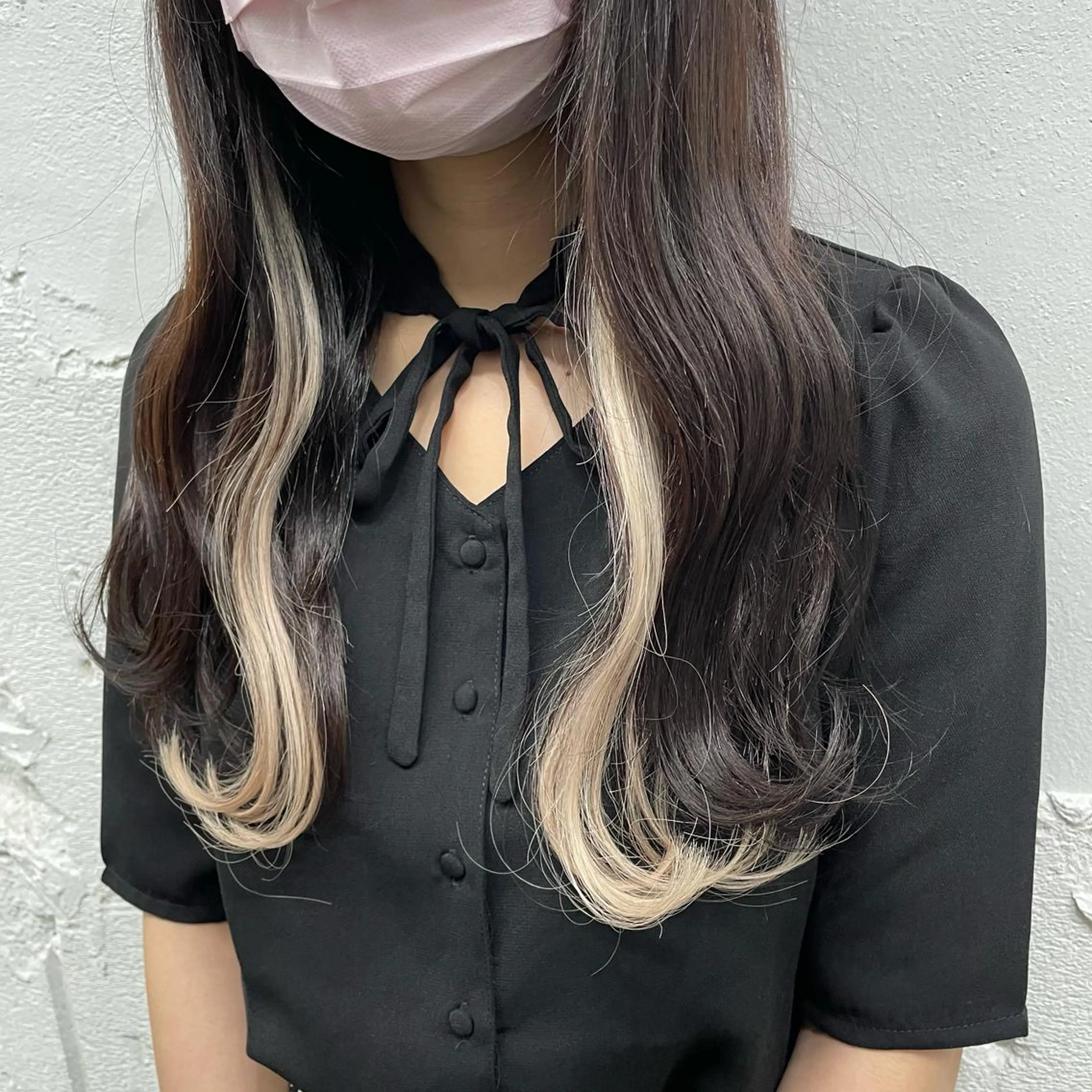 ロング カラー シールエクステ バレイヤージュ ミストバング ダブルカラー  フェイスフレーミング ヘアカラー エクステ 🧡艶髪ちゅるん髪 🫧🧡YUKI❄️のヘアスタイル