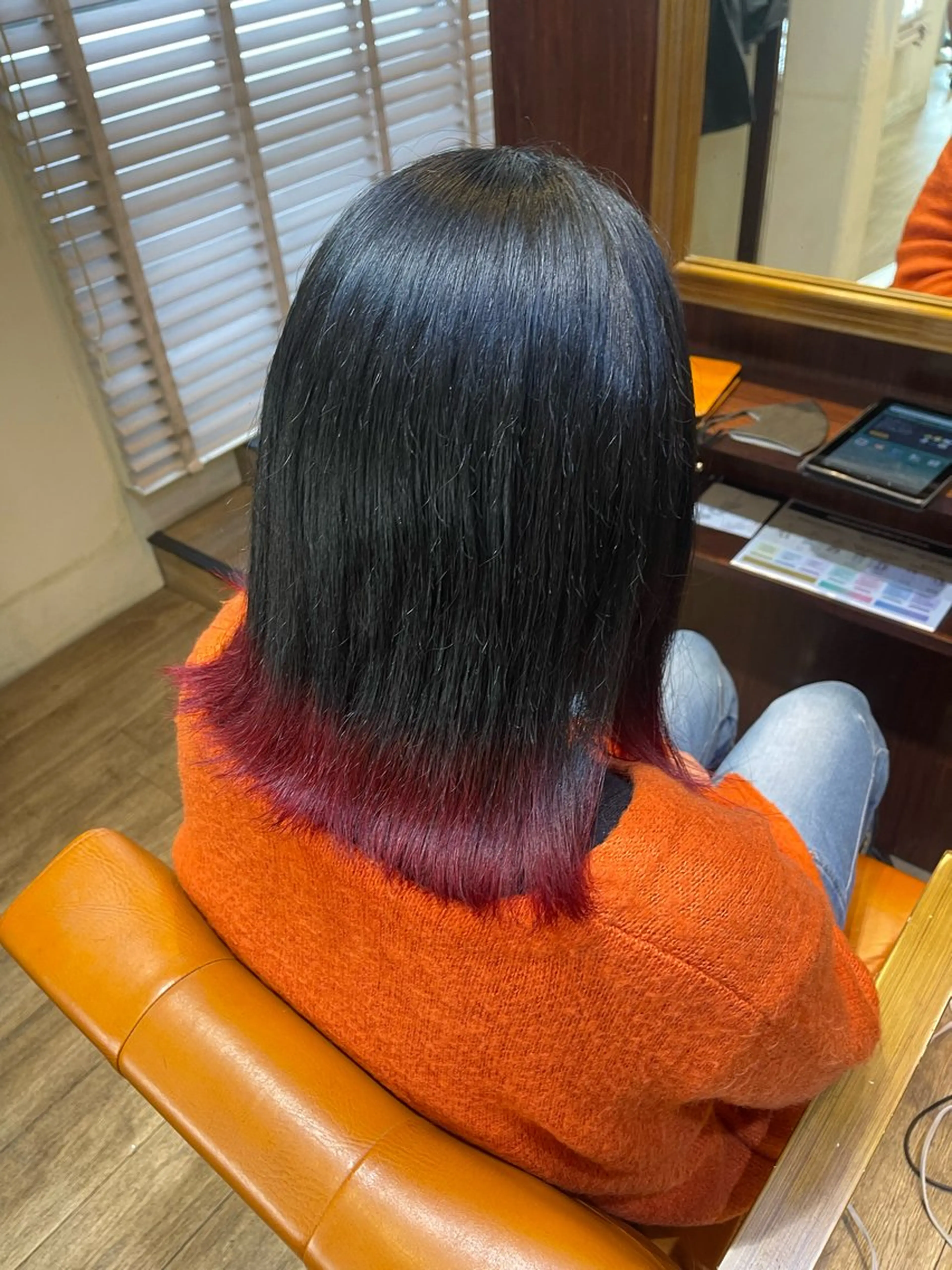 ミディアム カット ヘアカラー トリートメント envogue ゆりのヘアスタイル