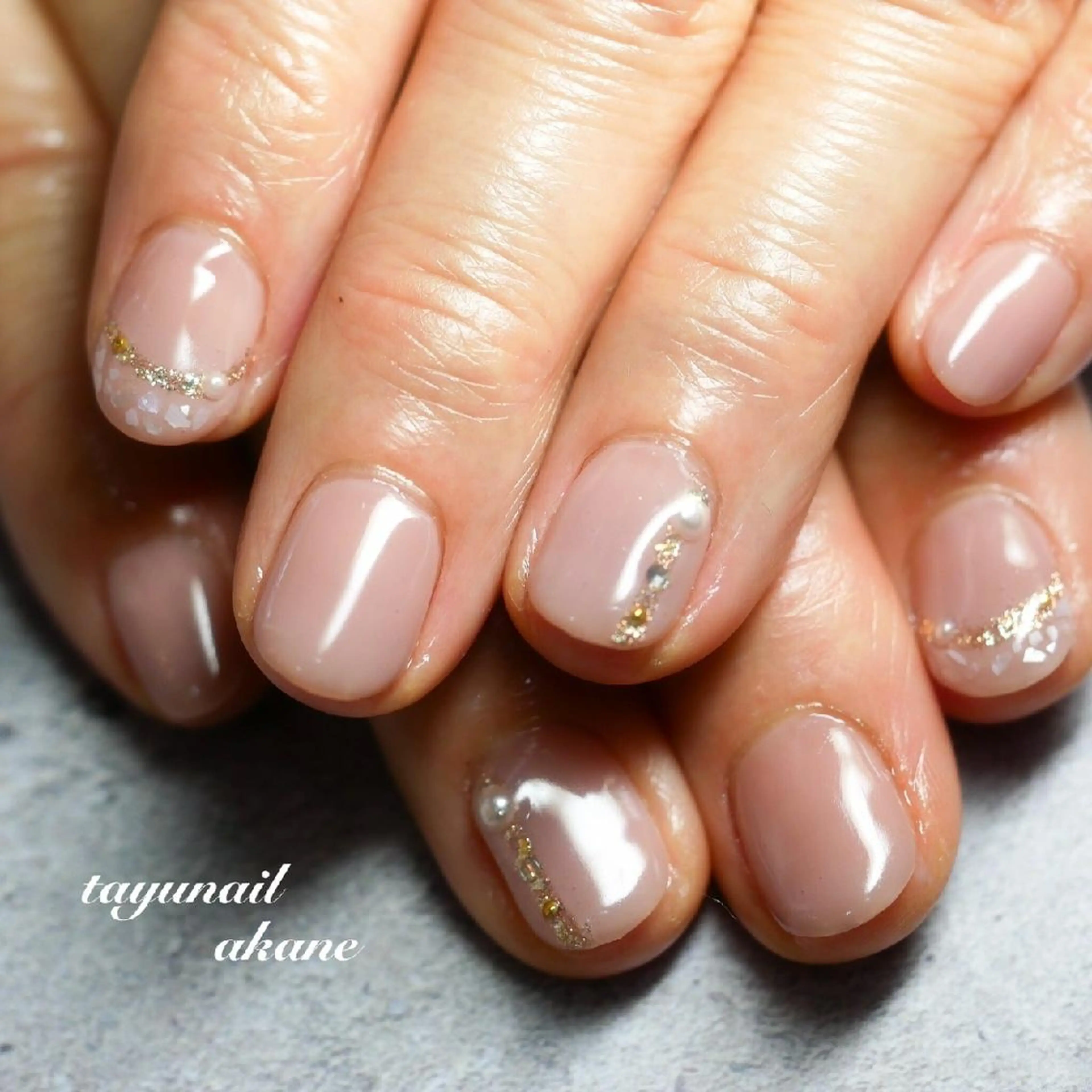 ネイル ブルー ジェルネイル パラジェル 春ネイル ネイルサロン 【たゆnail】のネイルデザイン