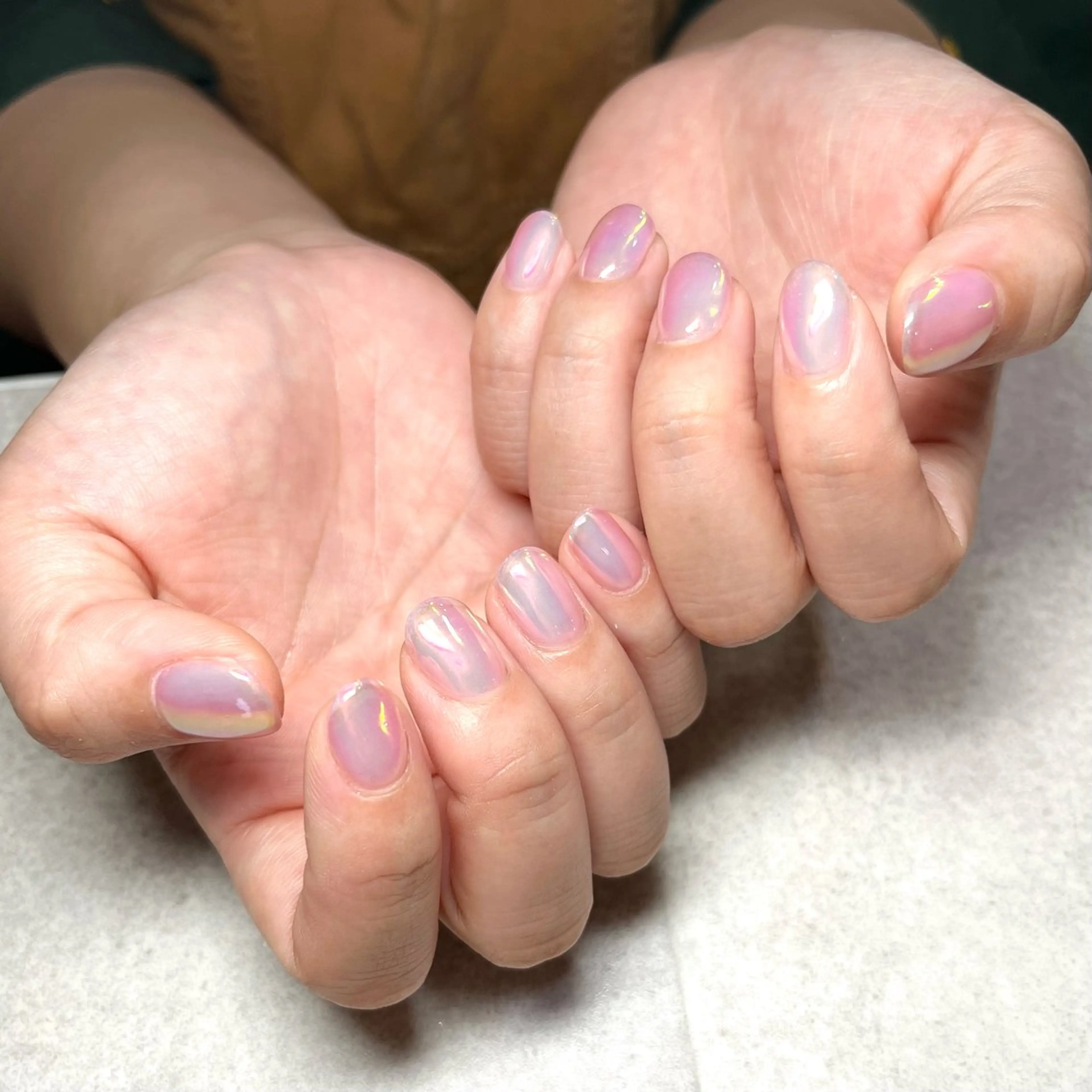 ネイル ミラーネイル ワンカラーネイル 🌻Sunrich Fuka🌻のネイルデザイン