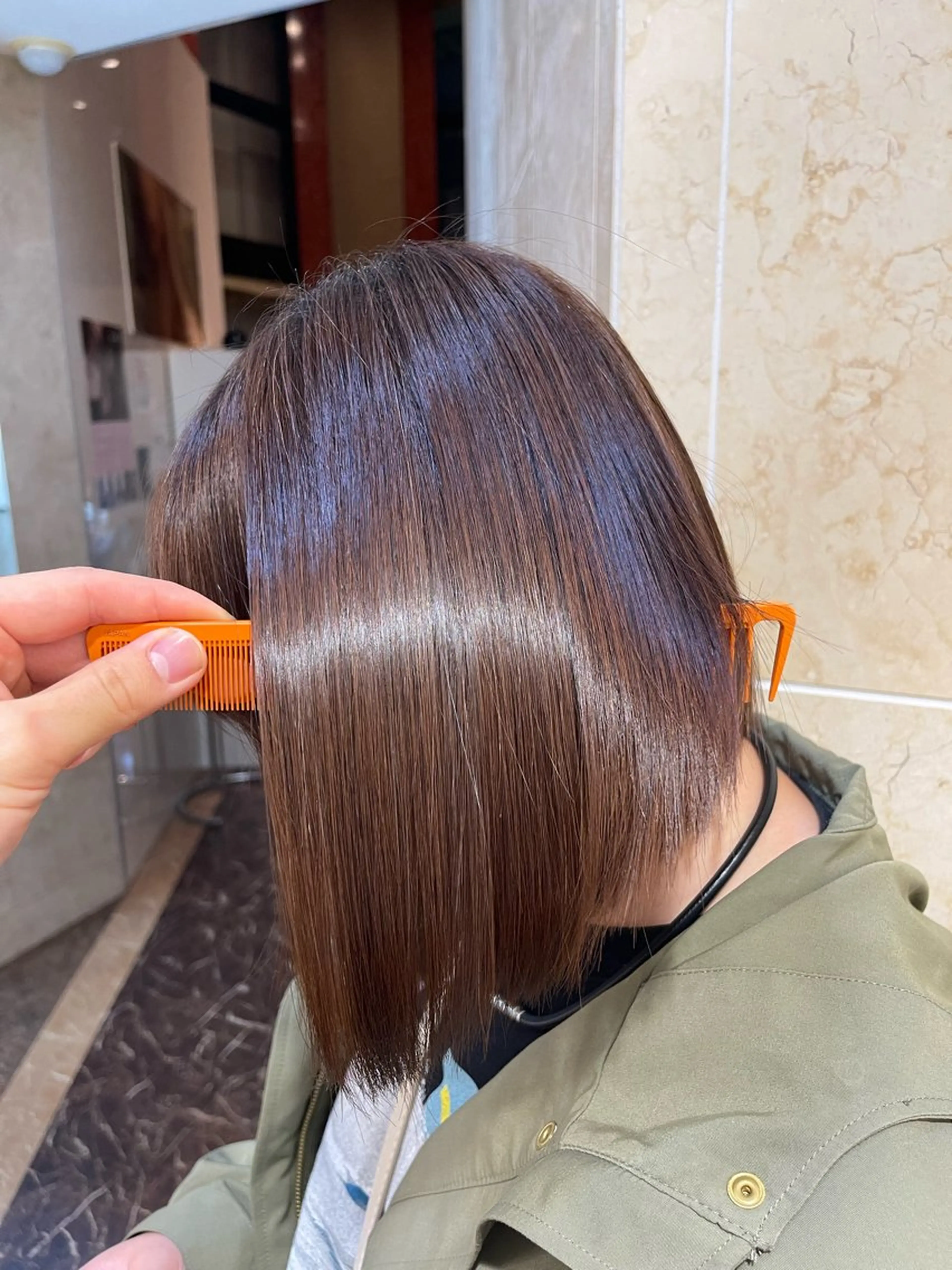 ショート パーマ 顔周りカット 縮毛矯正 縮毛・酸性ストレート 特化のヘアスタイル