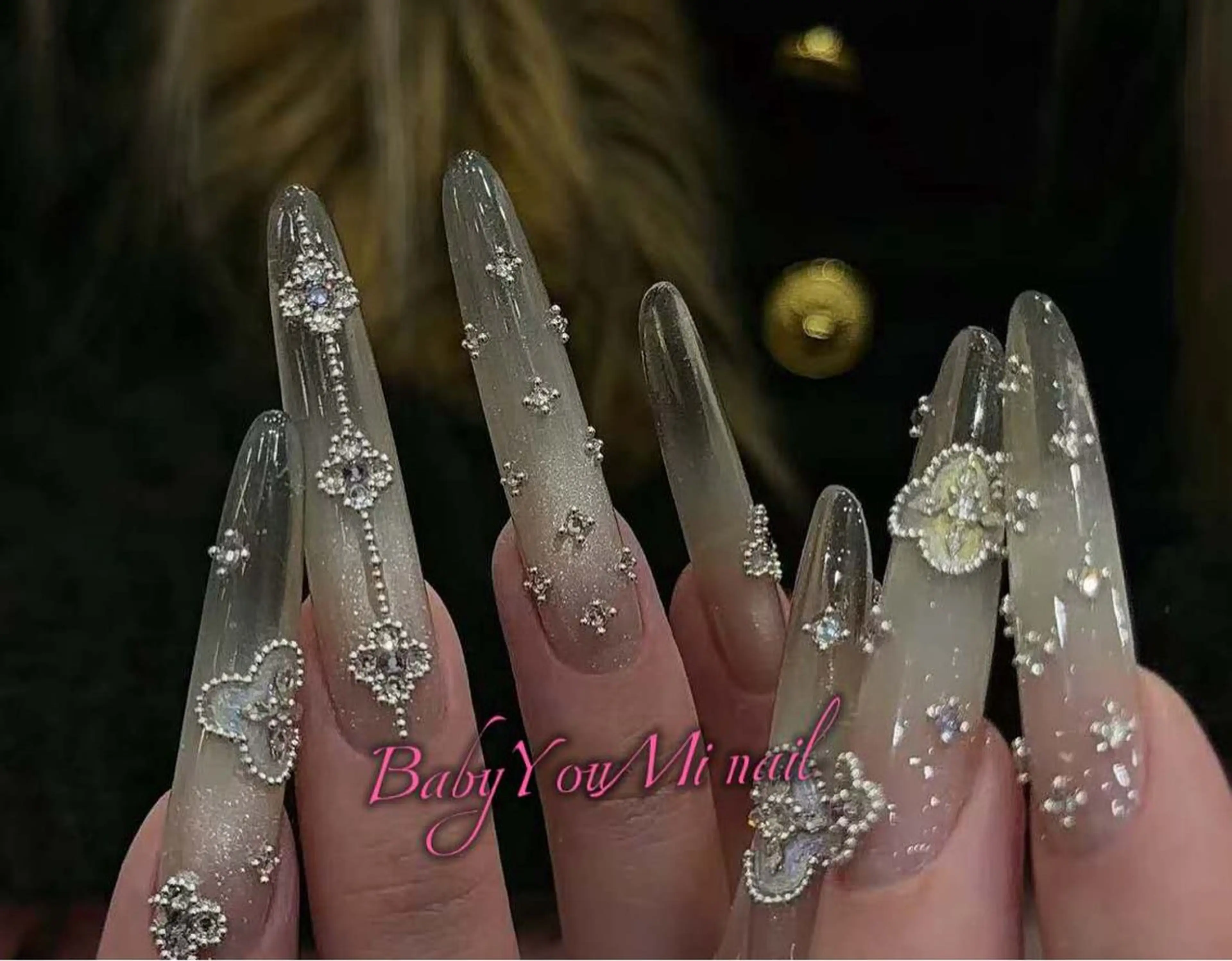 ネイル オーロラネイル 成人式 フットネイル フレンチネイル ジェルネイル ハンドネイル BabyYouMi nailのネイルデザイン