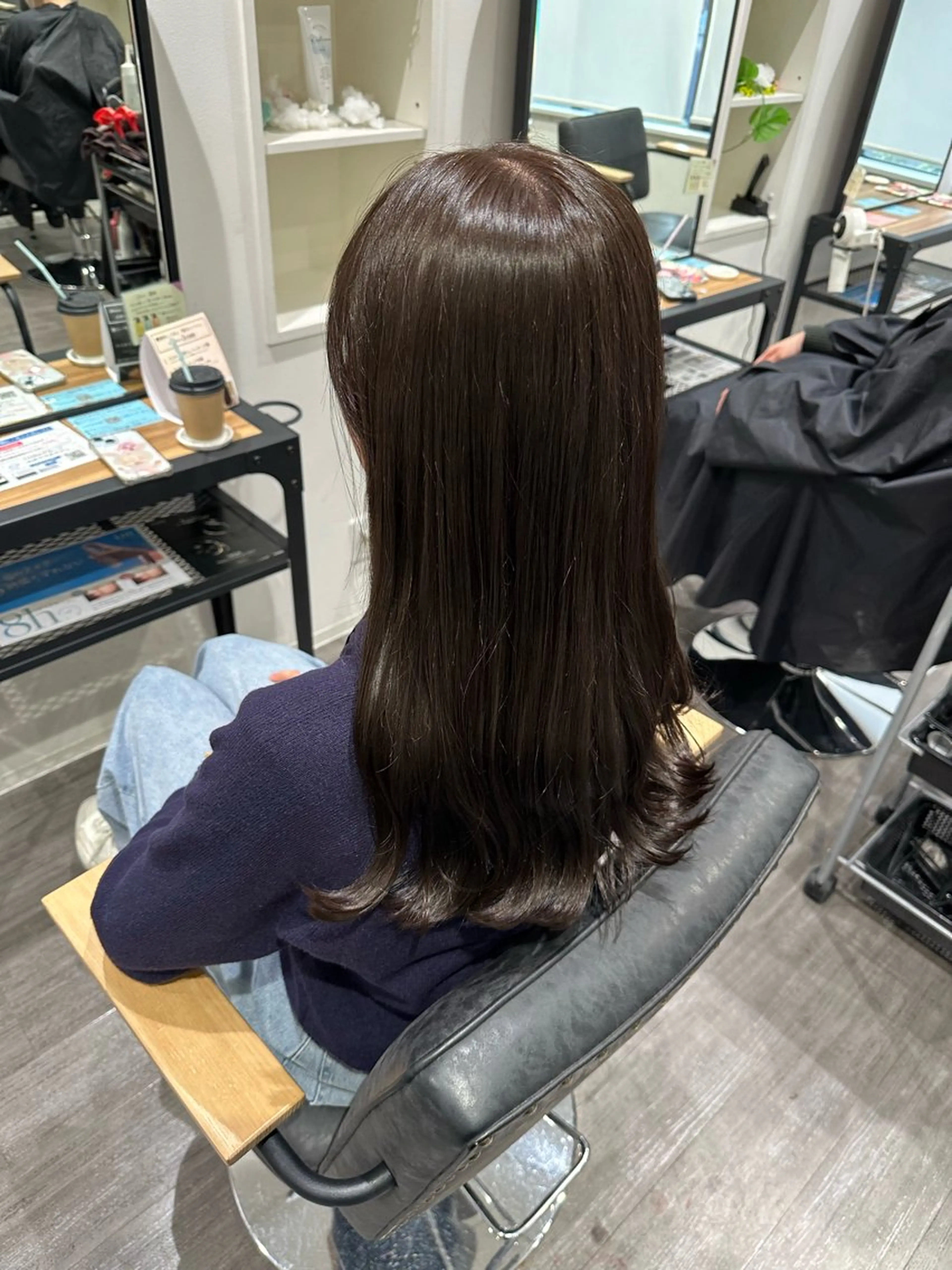 セミロング カラー ブラウンカラー グレージュ ヘアカラー トリートメント 艶髪レイヤー上田 紗也🇰🇷💗のヘアスタイル