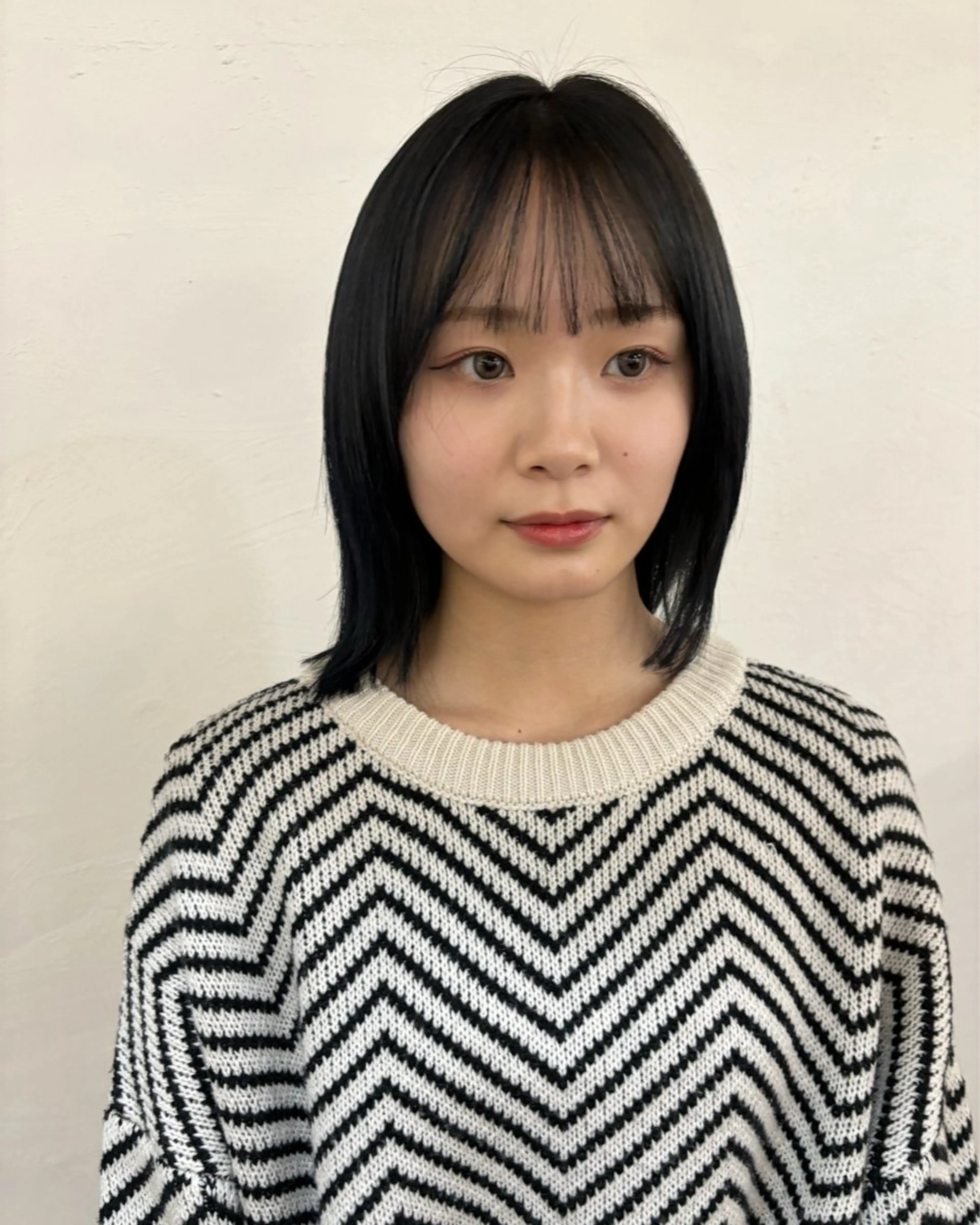 ミディアム カラー レイヤー/韓国縮毛 矯正/nanokaのヘアスタイル