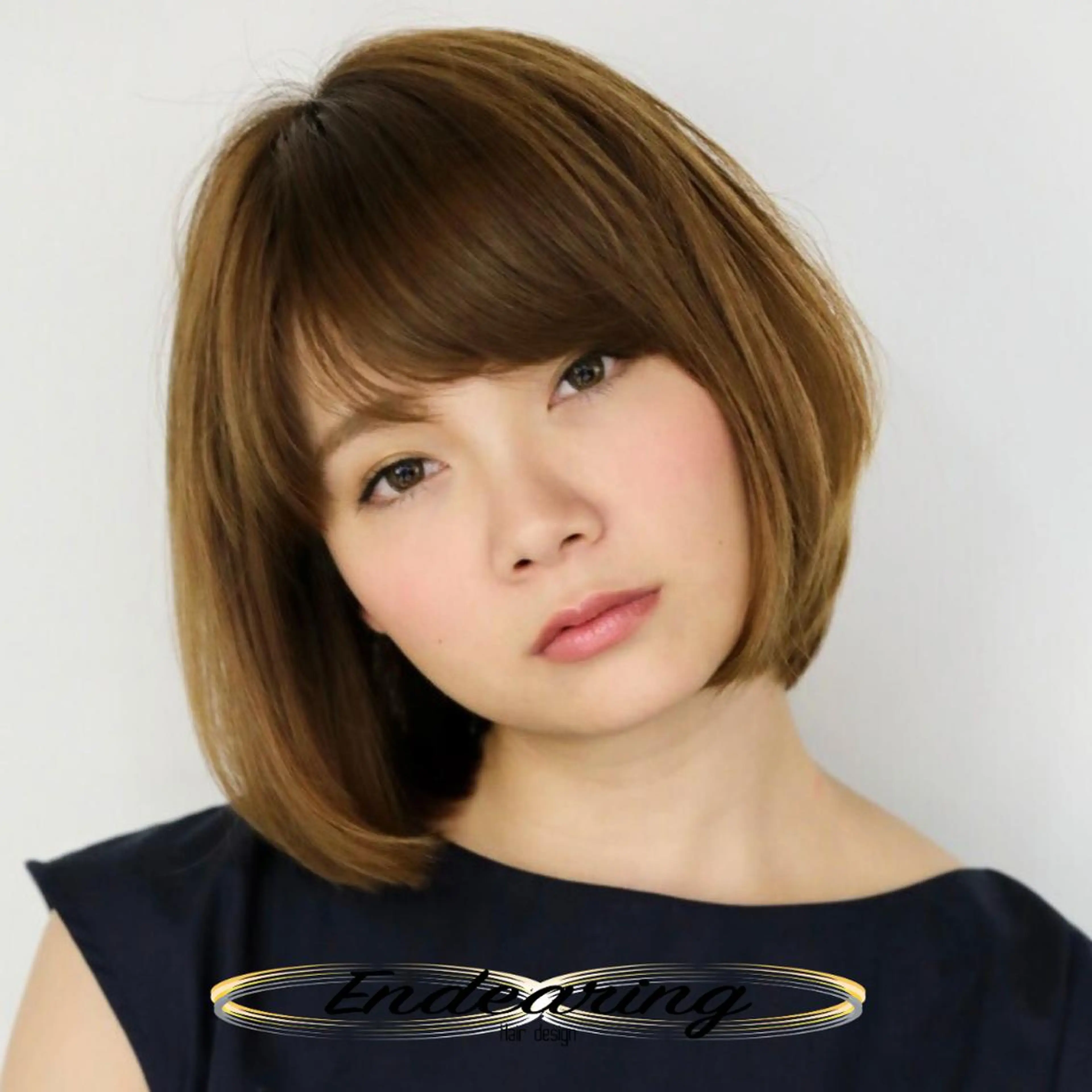 カラー ブラウンカラー 透明感カラー ボブ Endearing 銀座/レイヤーカットのヘアスタイル