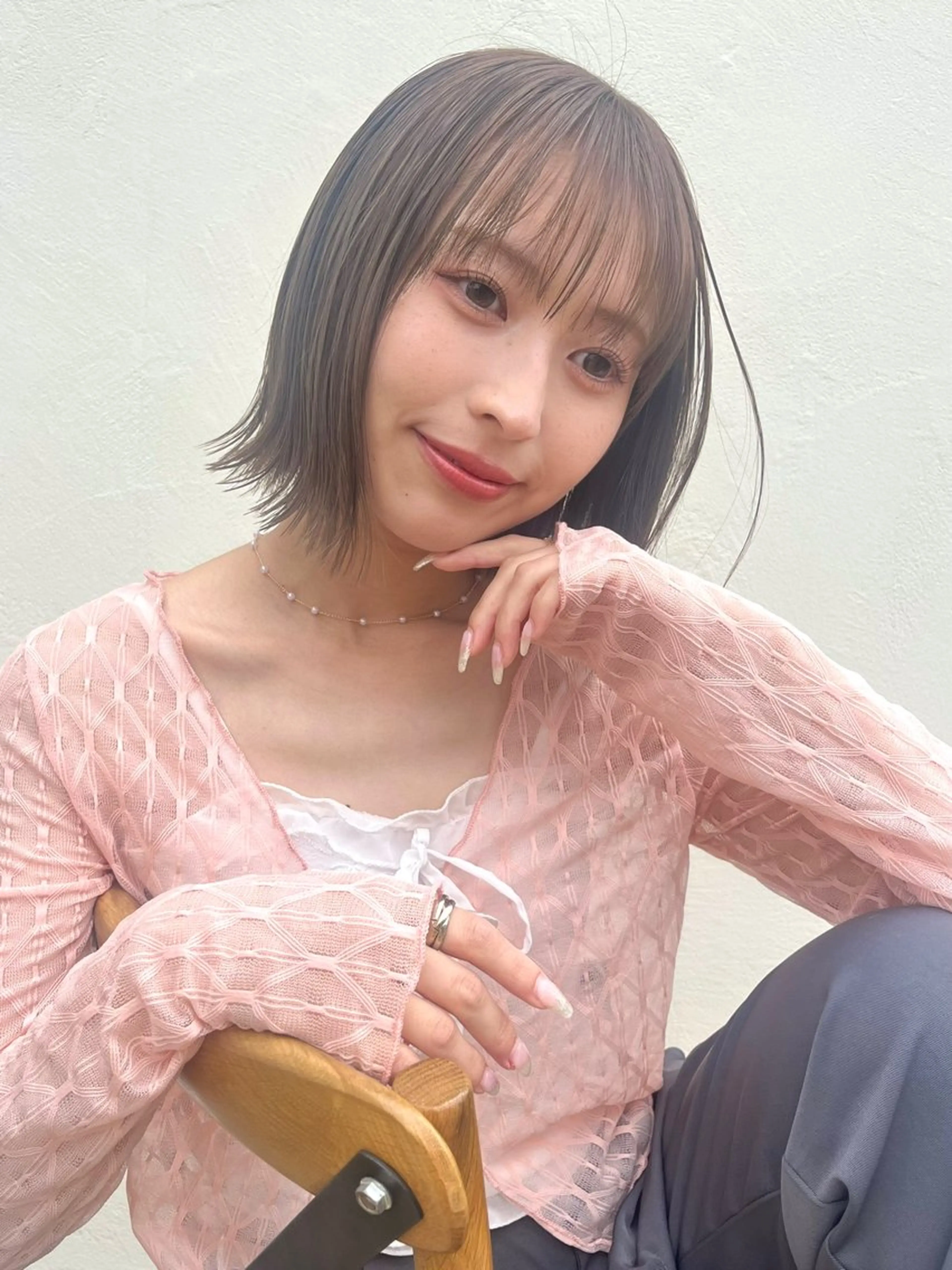 ミディアム 森 理音のヘアスタイル