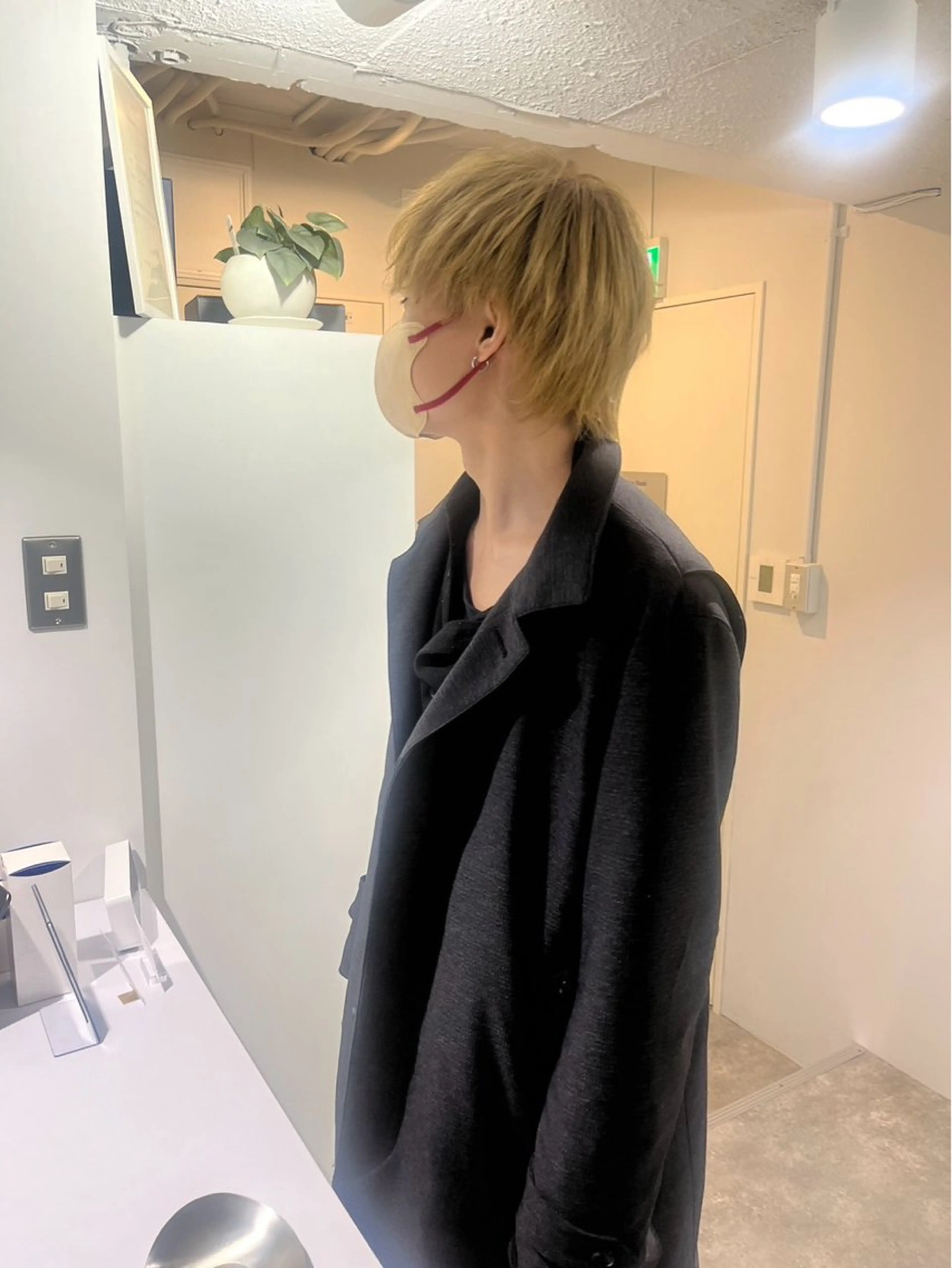 ショート カラー メンズ メンズパーマ/心斎橋 /四ツ橋駅/しょうまのヘアスタイル